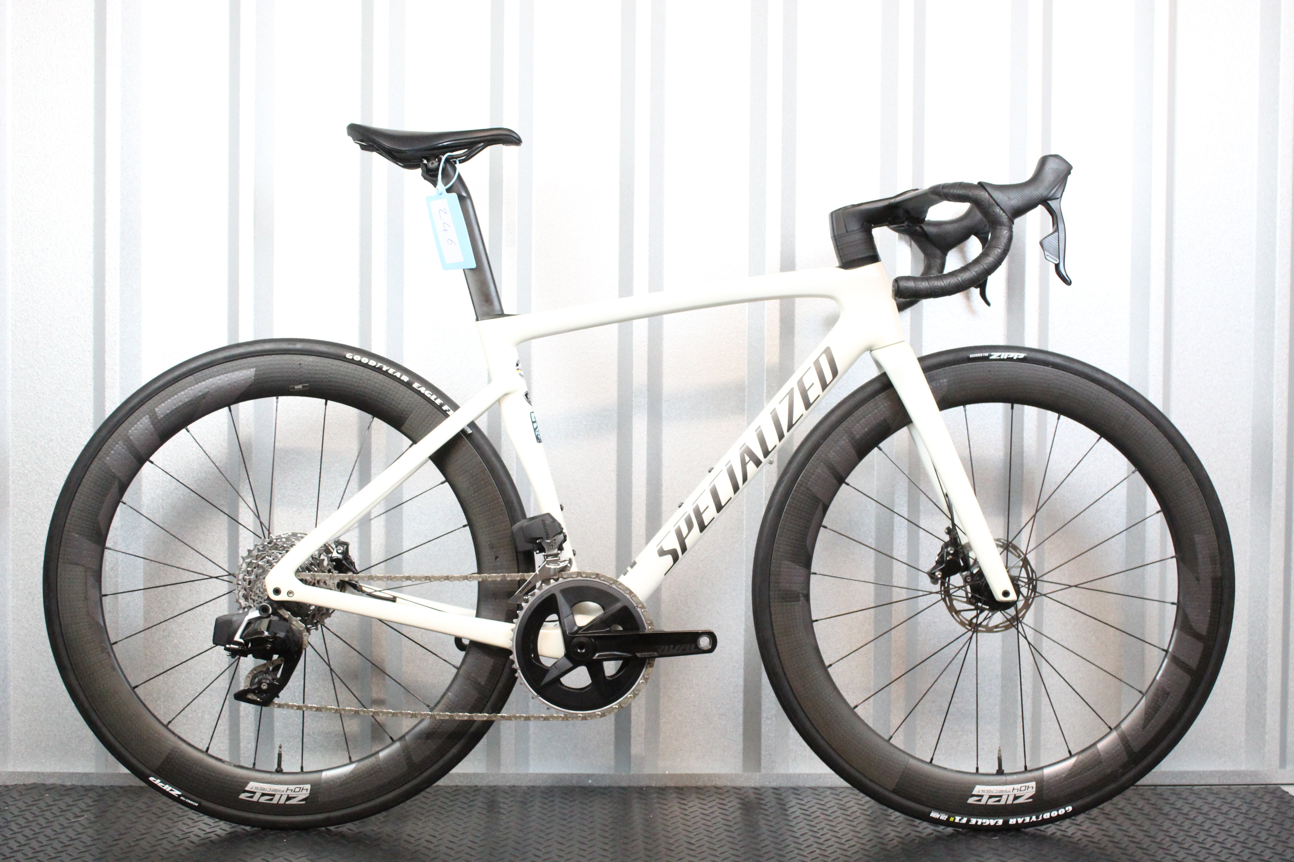 2023 Specialized Tarmac SL7 Rival AXS Zipp 404 Firecrest Road Bike Cream, 52cm, Near Mint