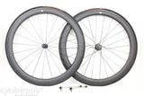 700c Tubular Carbon Wheelset- Wheelsmith Handbuilt 50mm 11 Speed QR - Near Mint