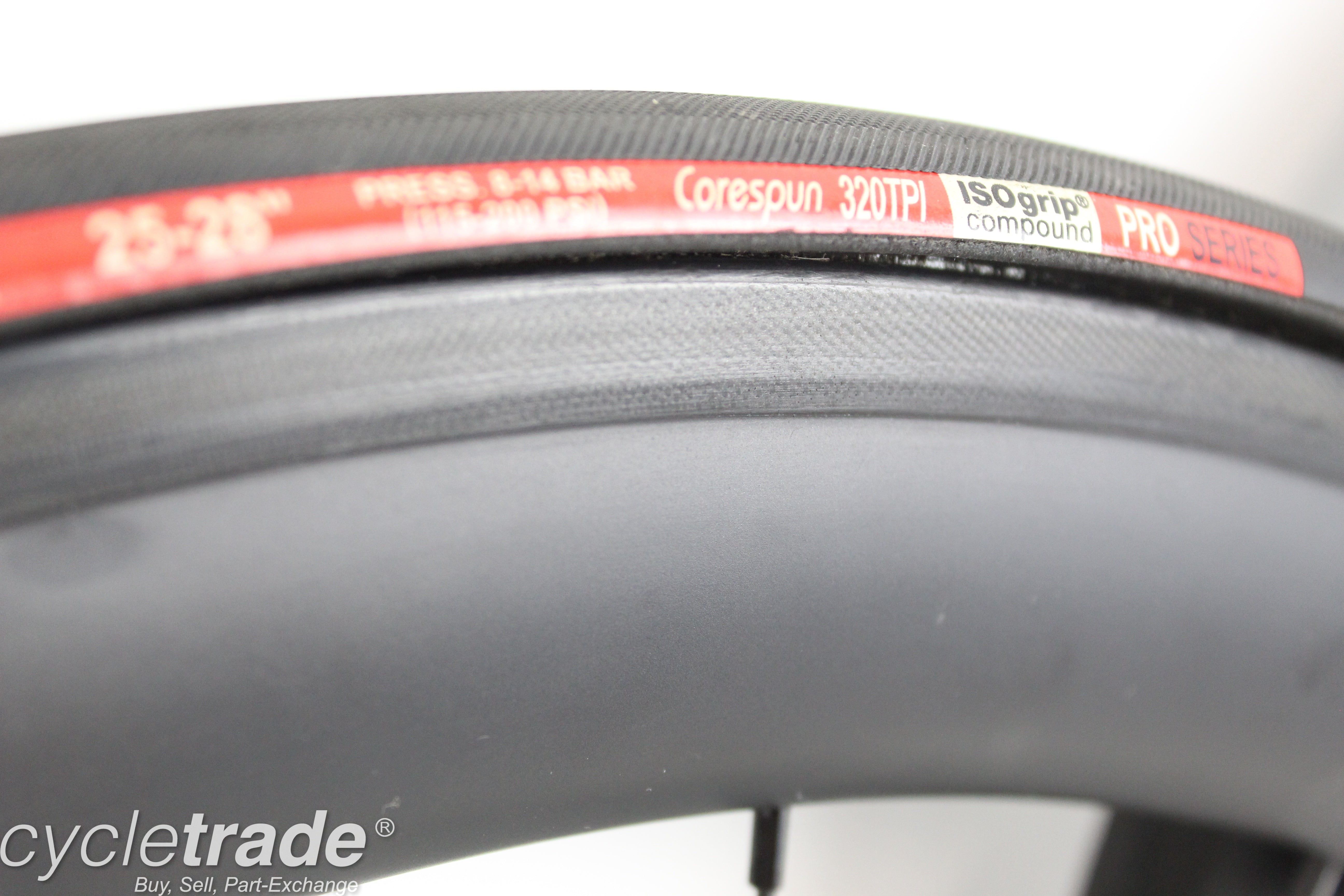 700c Tubular Carbon Wheelset- Wheelsmith Handbuilt 50mm 11 Speed QR - Near Mint