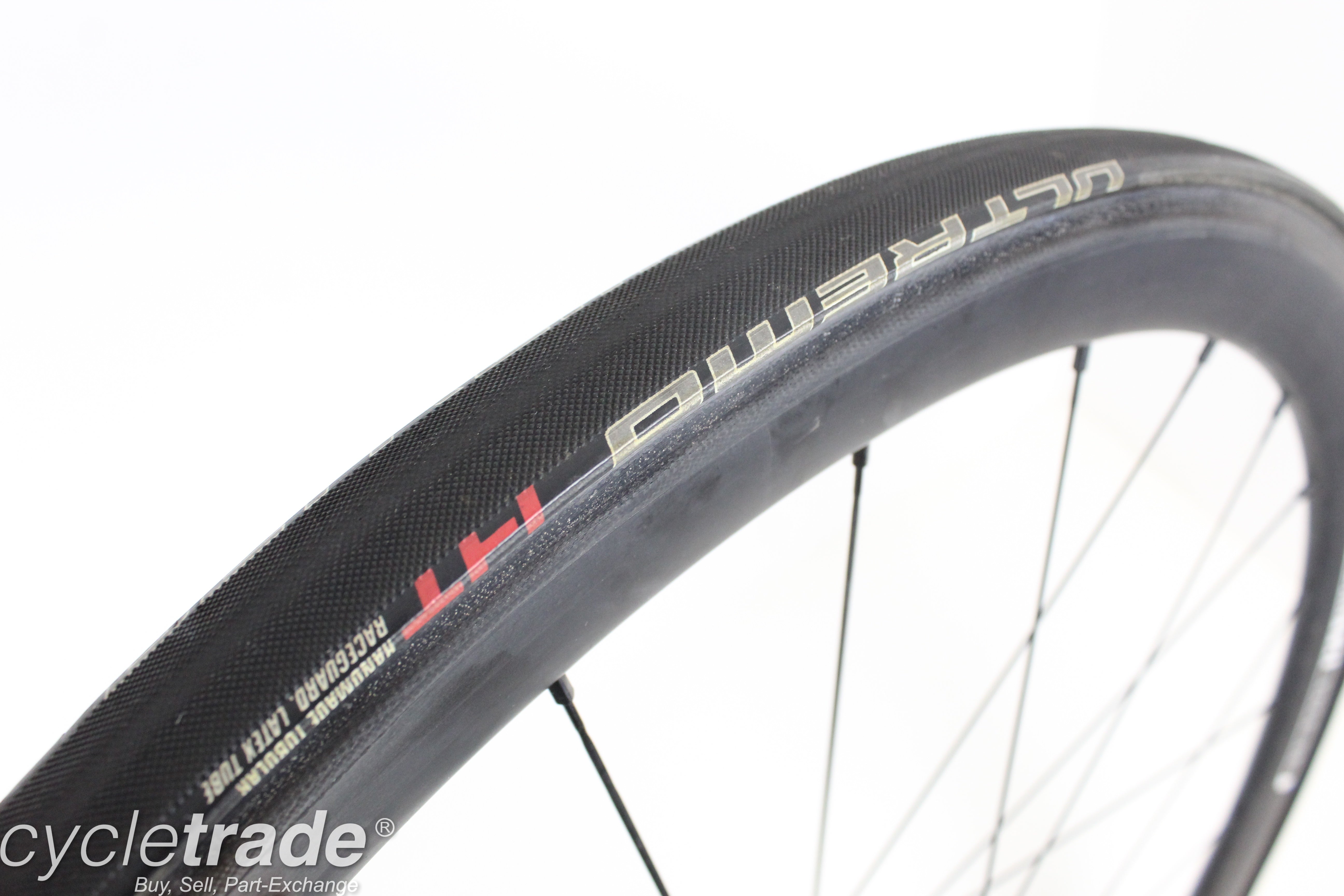 700c Tubular Carbon Wheelset- Wheelsmith Handbuilt Race 38 11 Speed QR - Lightly Used