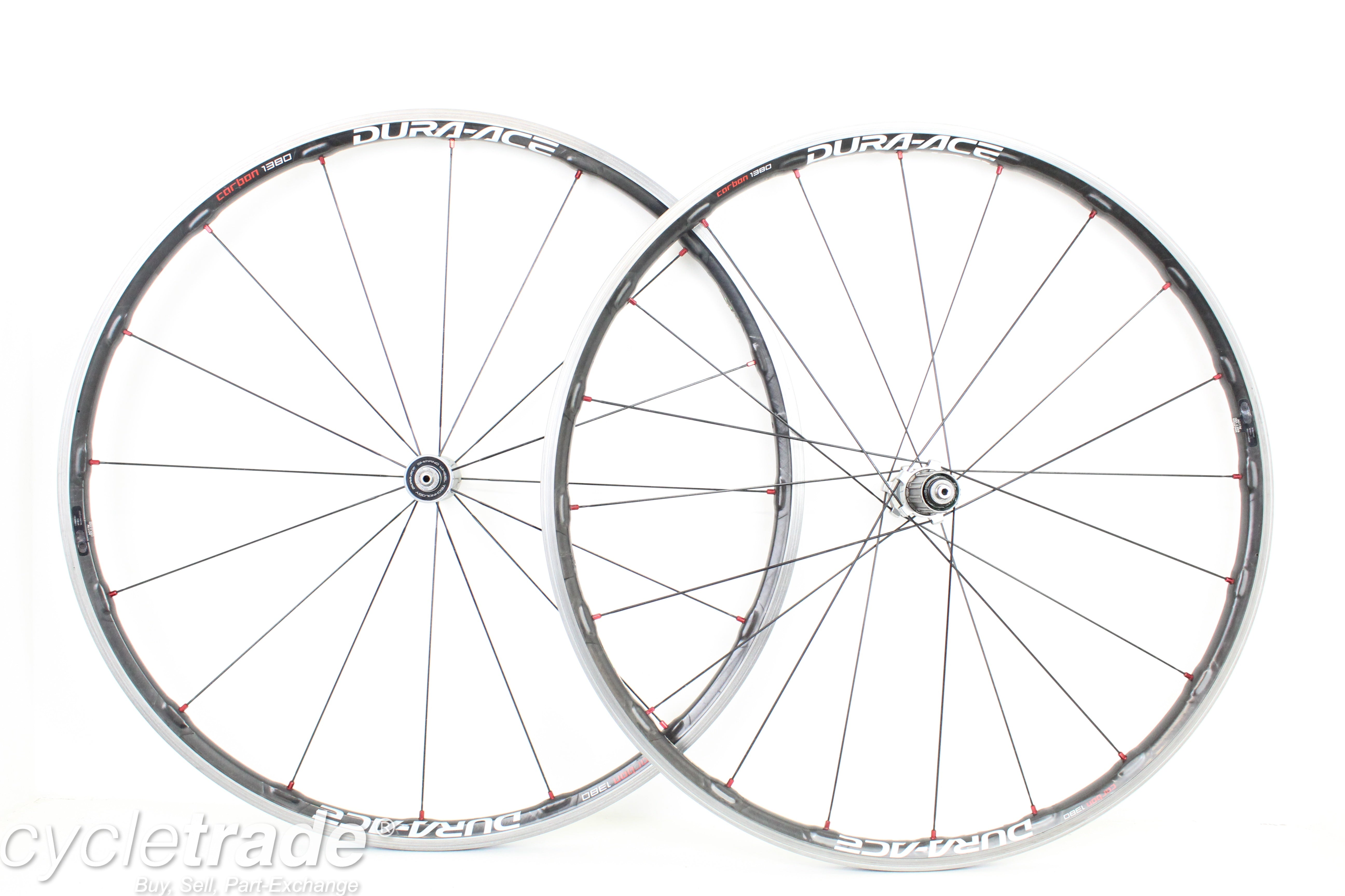 700c Carbon Wheelset- Shimano Dura Ace 1380 WH-7850 10 Speed- Used –  Probiketrader