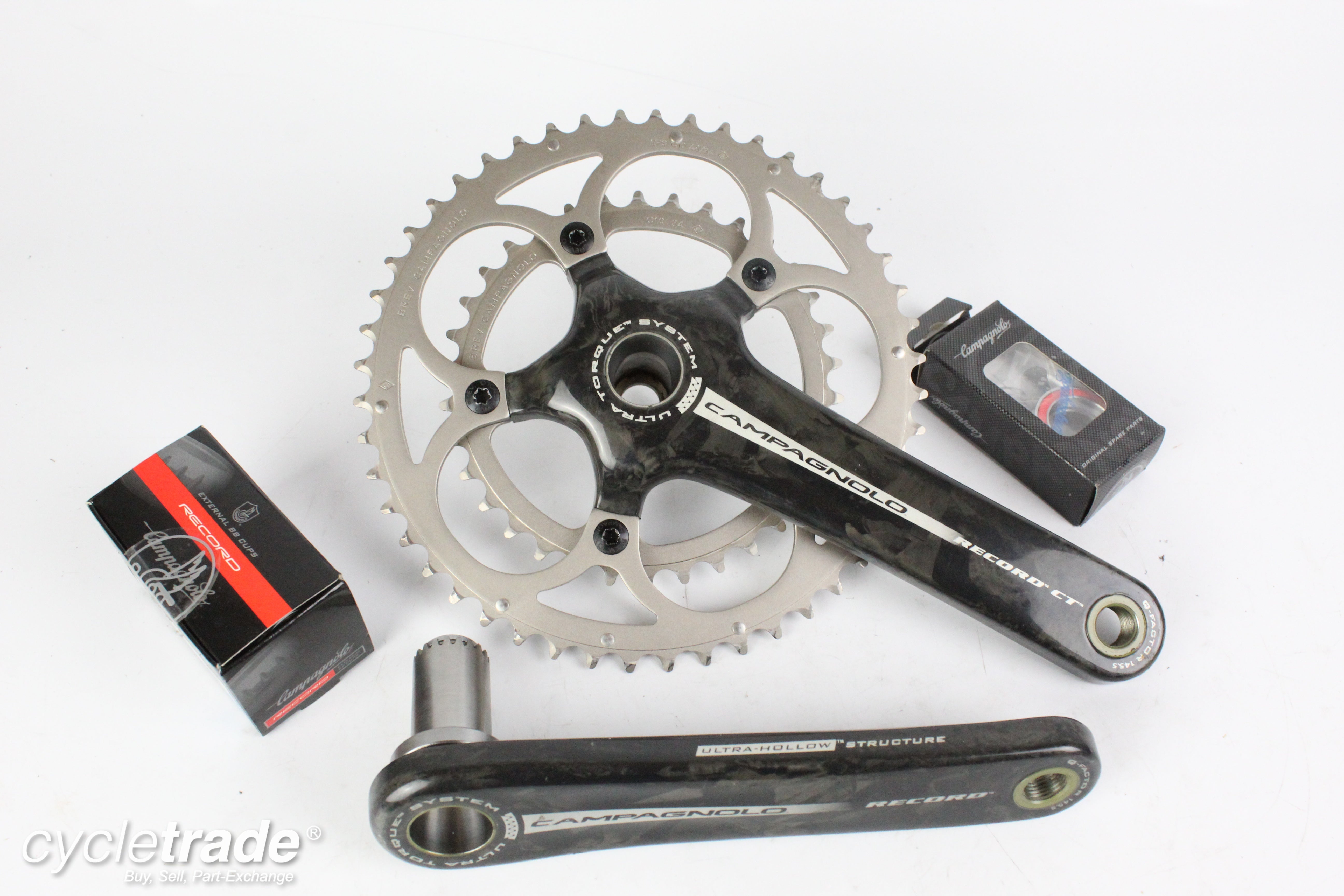 Crankset - Campagnolo Record CT Carbon Ultratorque 48/34T -Very Lightly Used