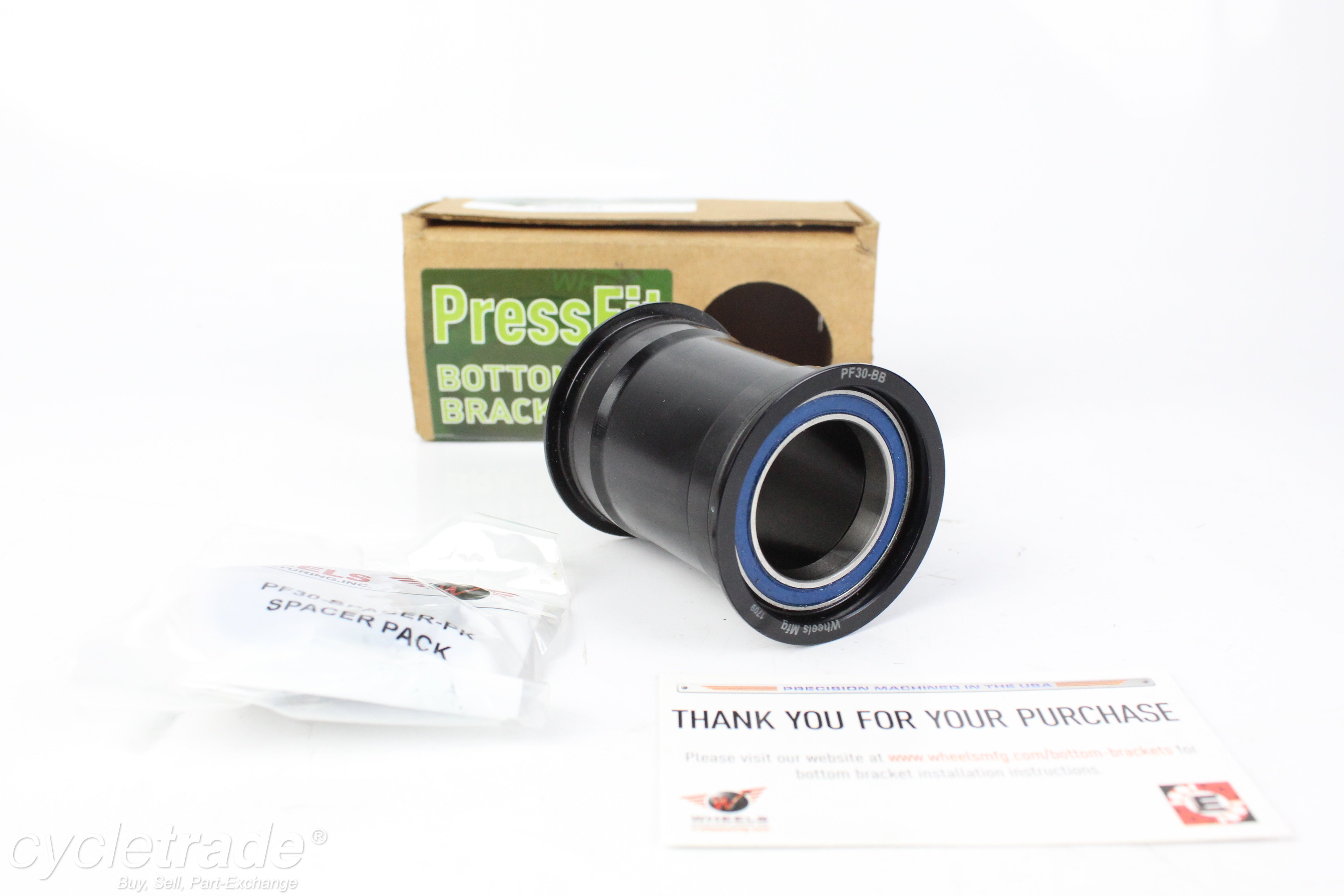 Bottom Bracket- Wheels MFG PF30 Press-Fit for 30mm - NEW