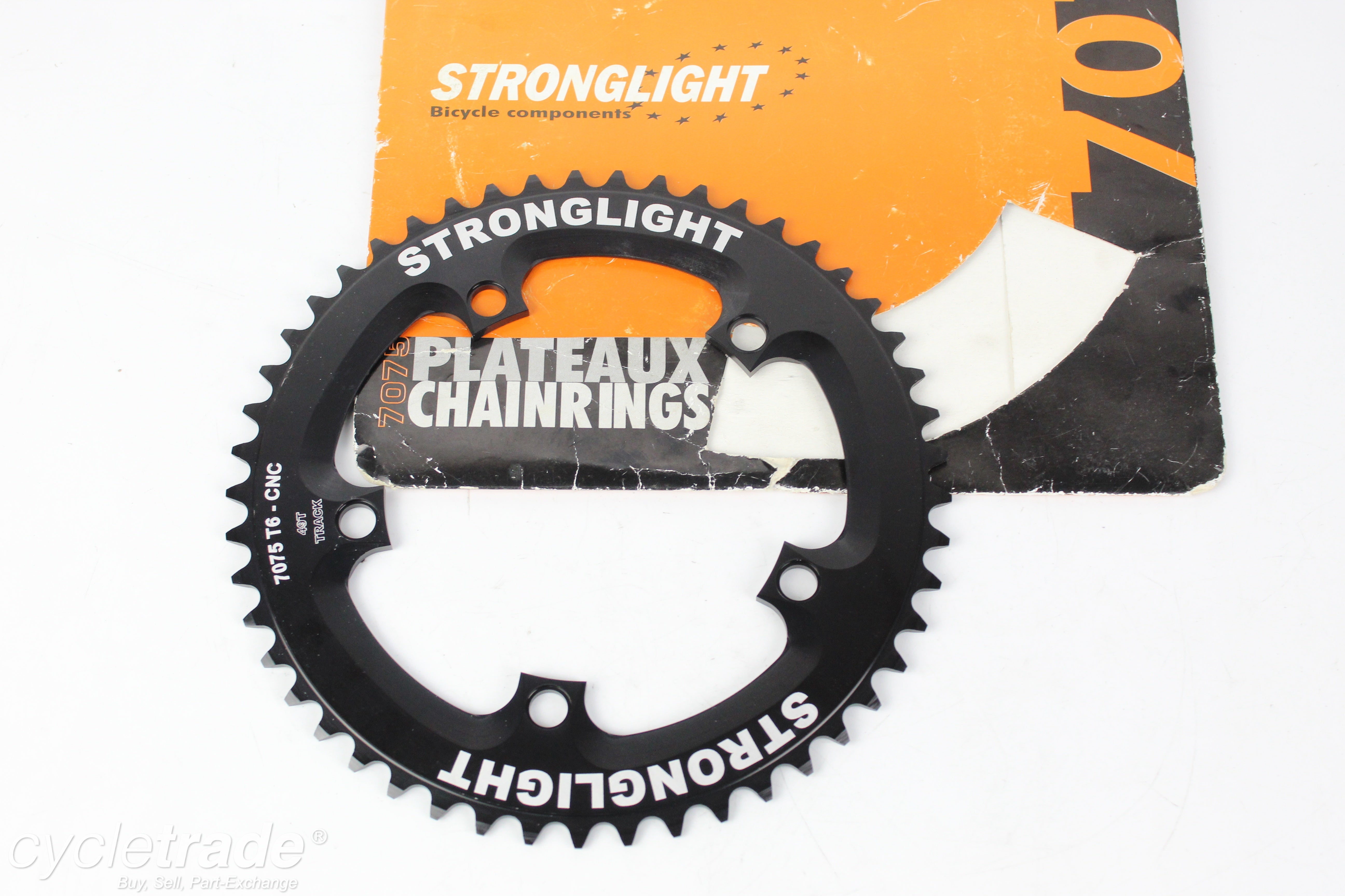 Track Chainring- Stronglight 7075 49T 130mm BCD Piste- NEW