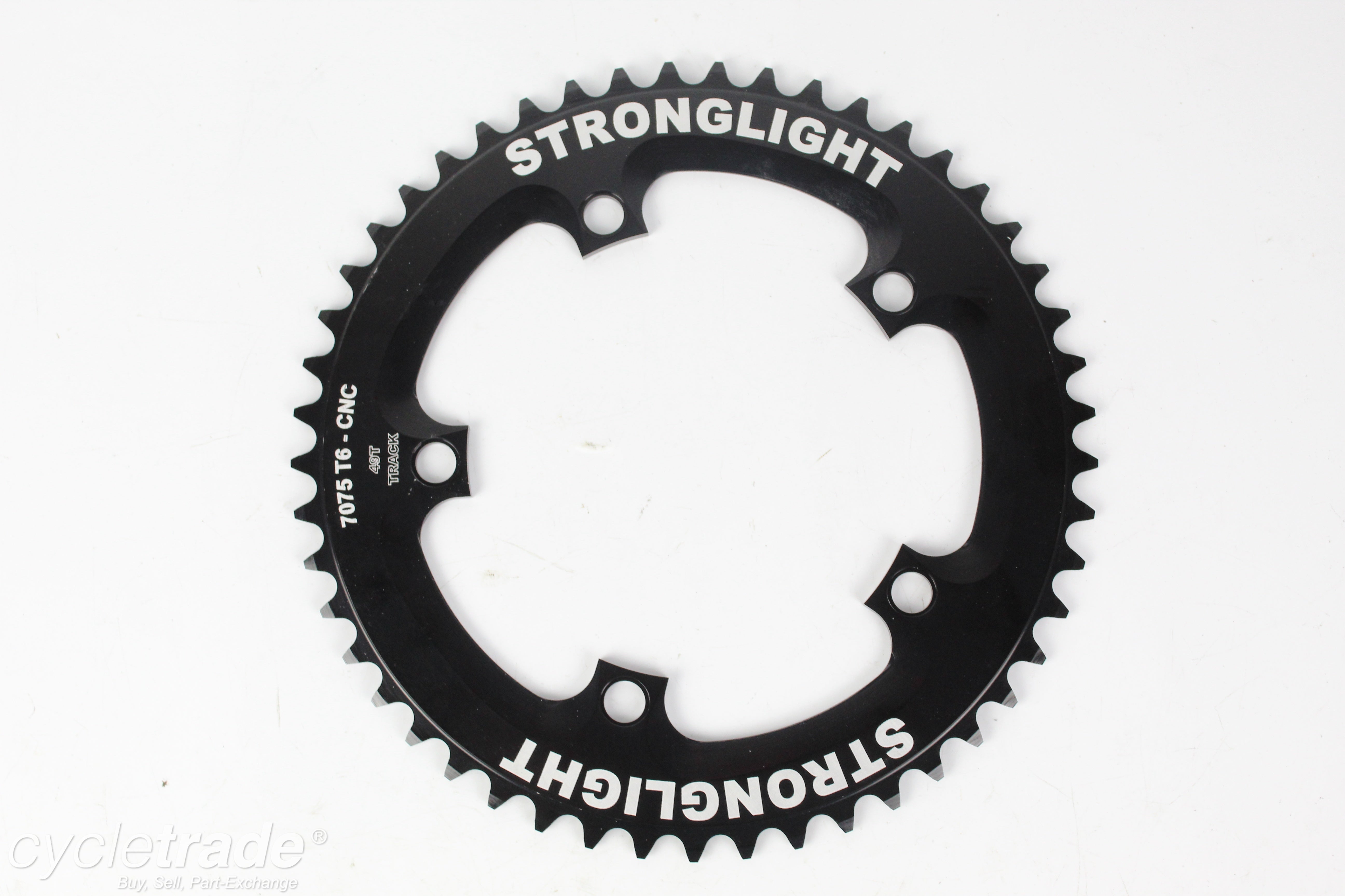 Track Chainring- Stronglight 7075 49T 130mm BCD Piste- NEW