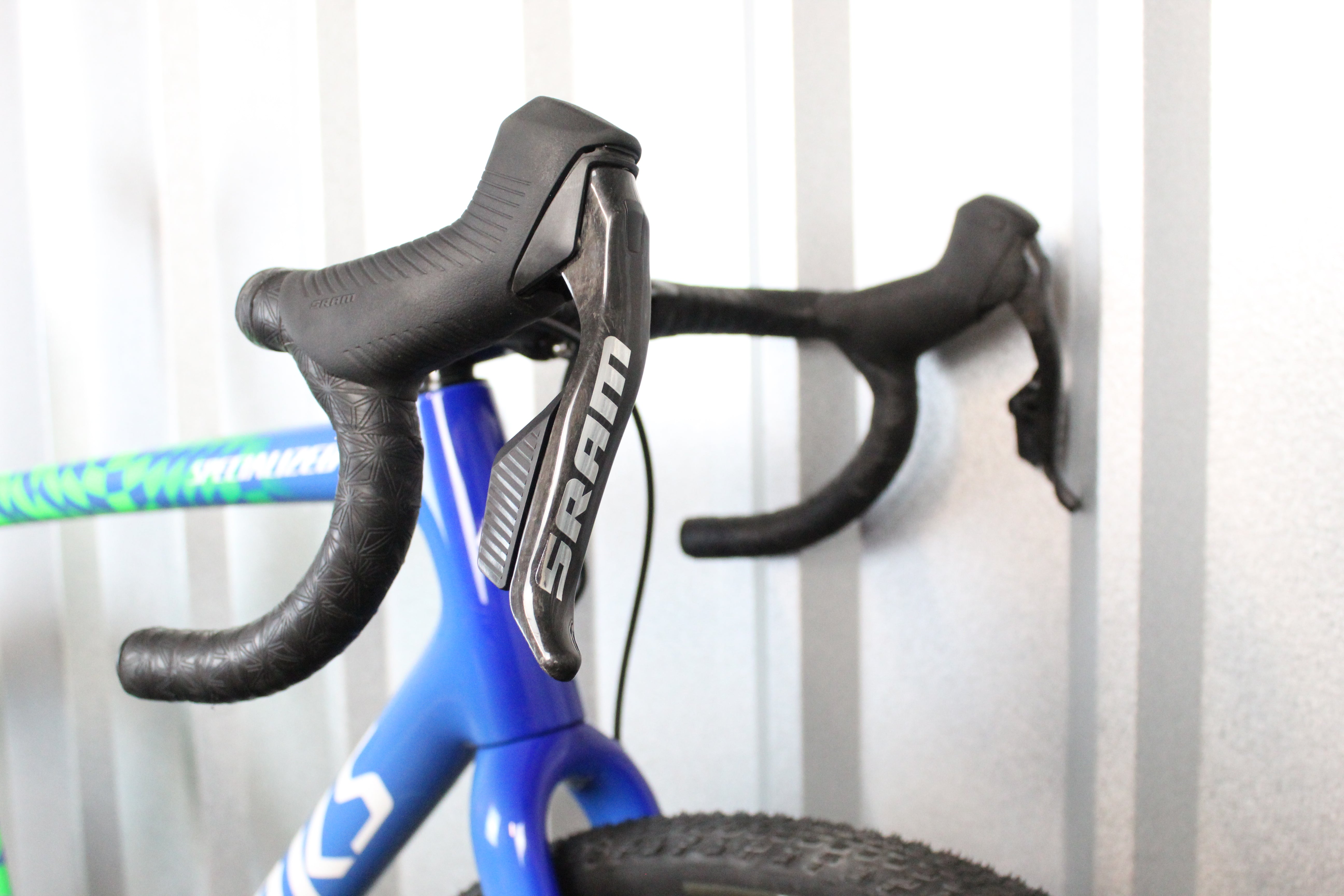 2025 S-Works Crux Team SRAM Red E1 Gravel Bike Blue/Green (Size 58cm) - Lightly Used