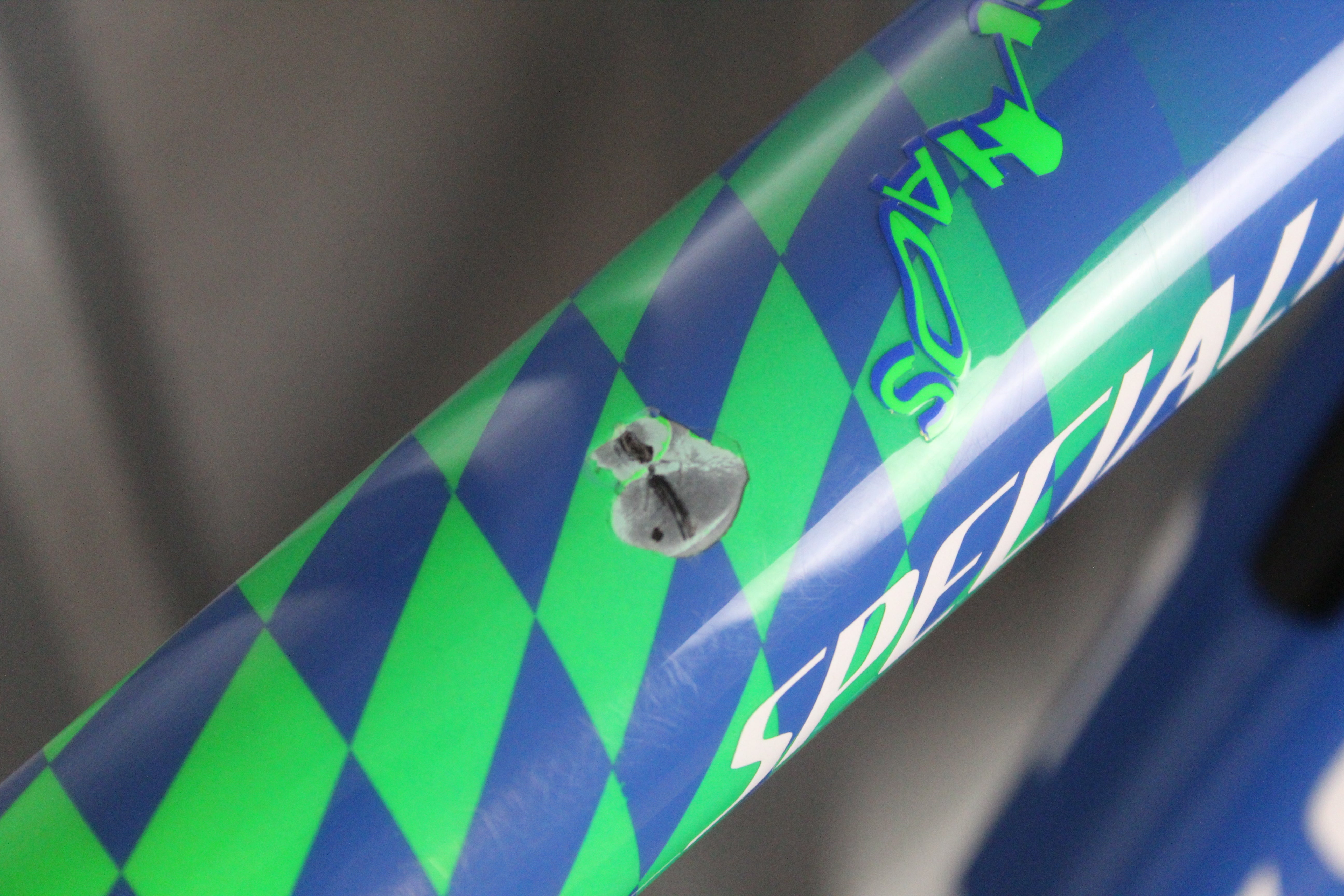 2025 S-Works Crux Team SRAM Red E1 Gravel Bike Blue/Green (Size 58cm) - Lightly Used