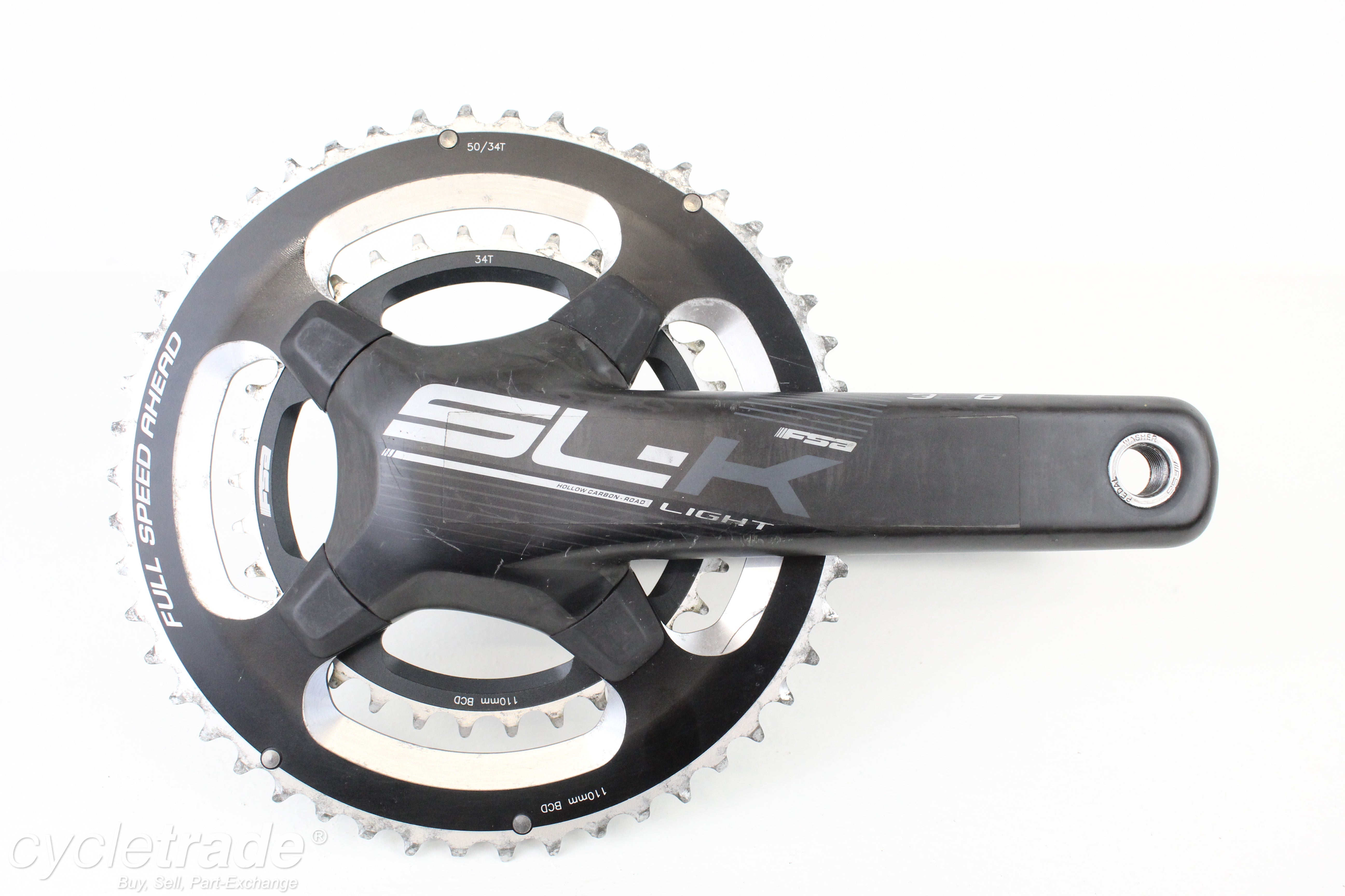 Carbon Crankset- FSA SL-K Light ABS BB386 EVO 50/34T 172.5mm -Used ...