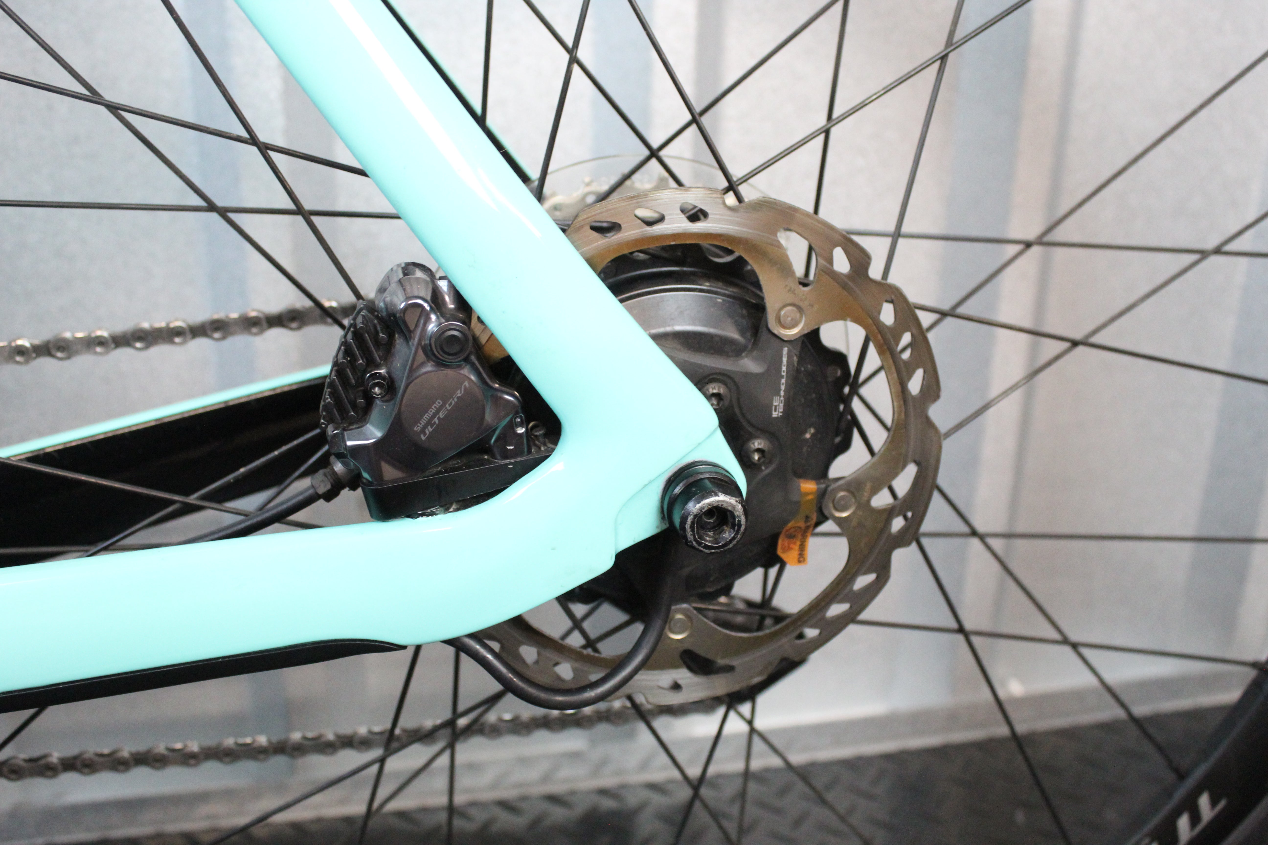 2025 Bianchi Aria e-Road Ultegra Di2 Electric Road Bike Celeste, Size 59cm – Mint
