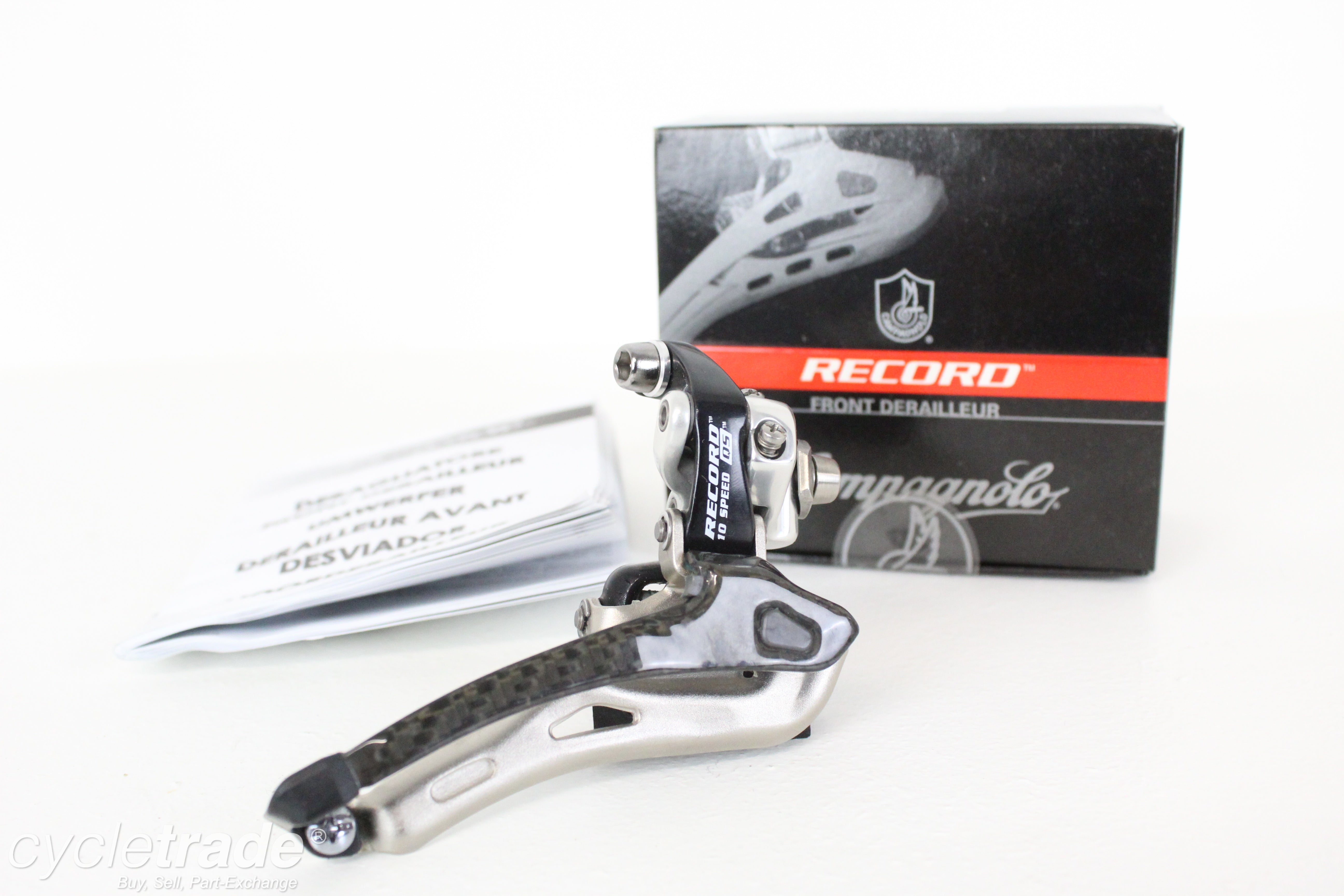 Front Derailleur- Campagnolo Record Braze On FD8-RE2B 10 Speed- New! Rare