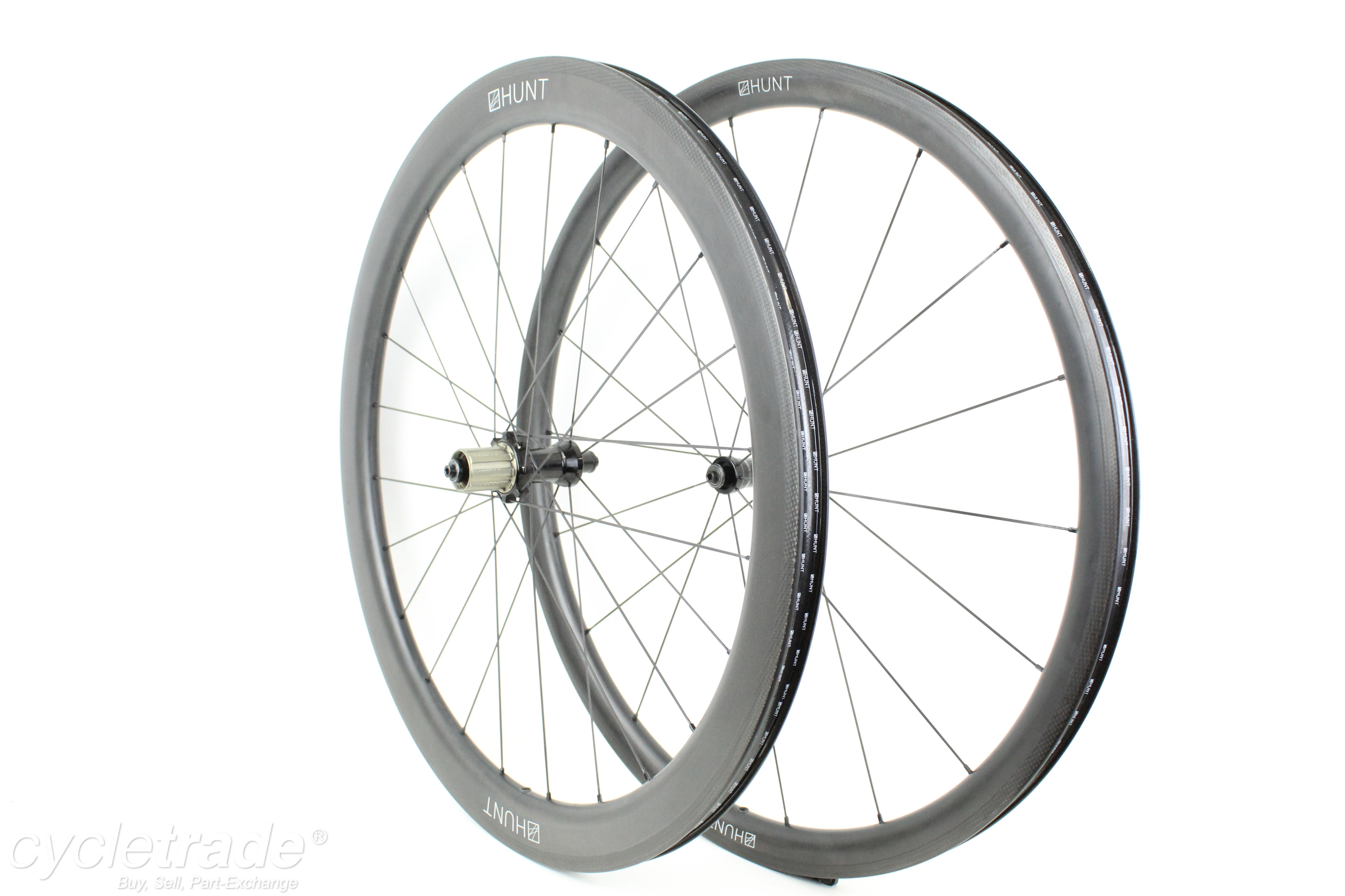 Carbon Rim Brake Wheelset- Hunt Aero Wide 36/50 11 Speed- Lightly Used