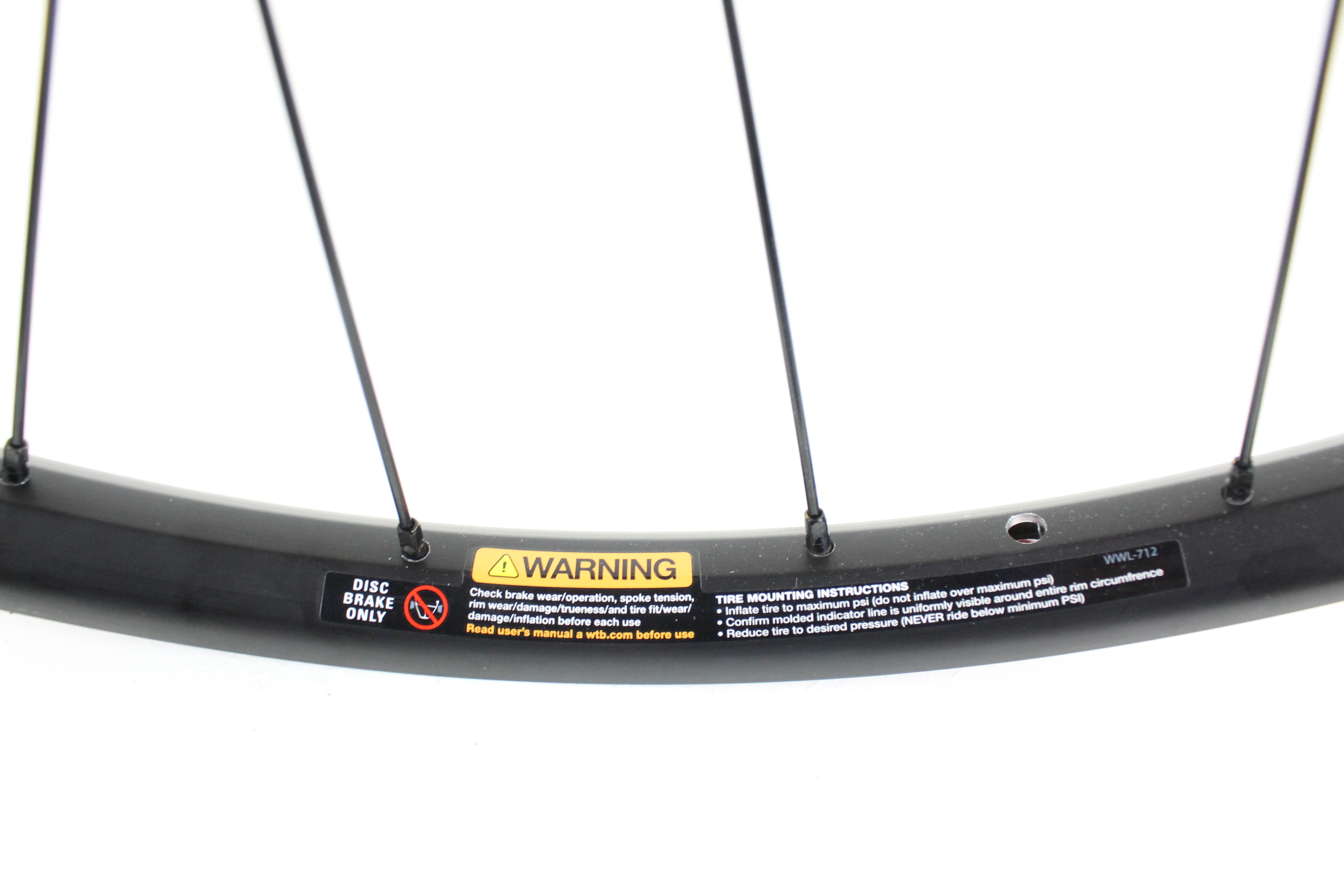 700c Gravel Wheelset- WTB i23 Thru Axle 6 Bolt - Ex Demo