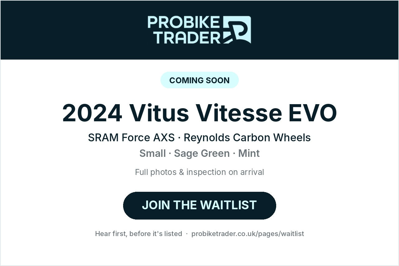 2024 Vitus Vitesse EVO SRAM Force AXS Reynolds Carbon Road Bike Sage Green, Size S – Mint