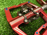 MTB Flat/Clip-in Pedals - Funn Mamba Red - Grade A-