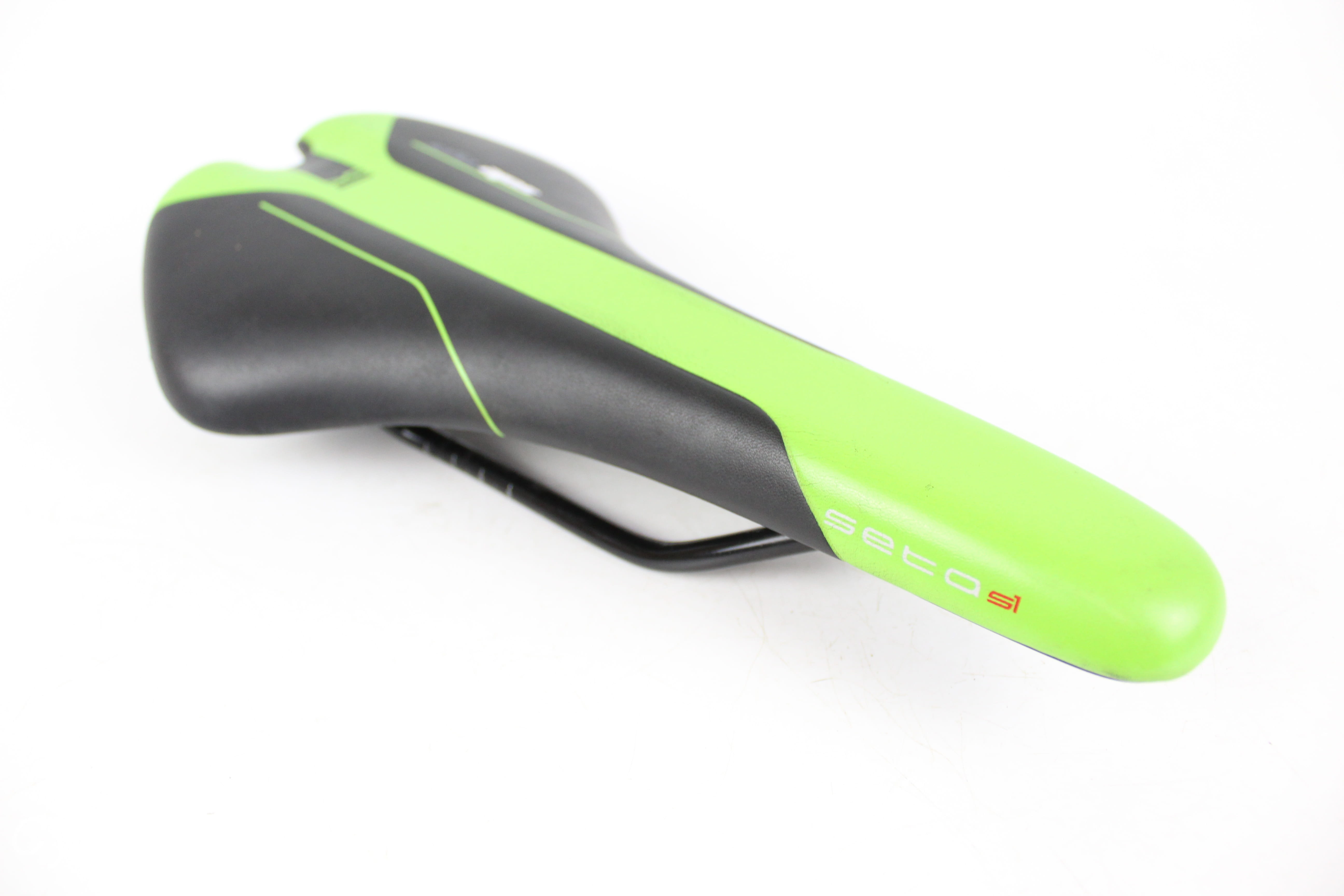 Road Saddle - Selle Royal Seta S1, 270mm/130mm Black/Green - Grade B+