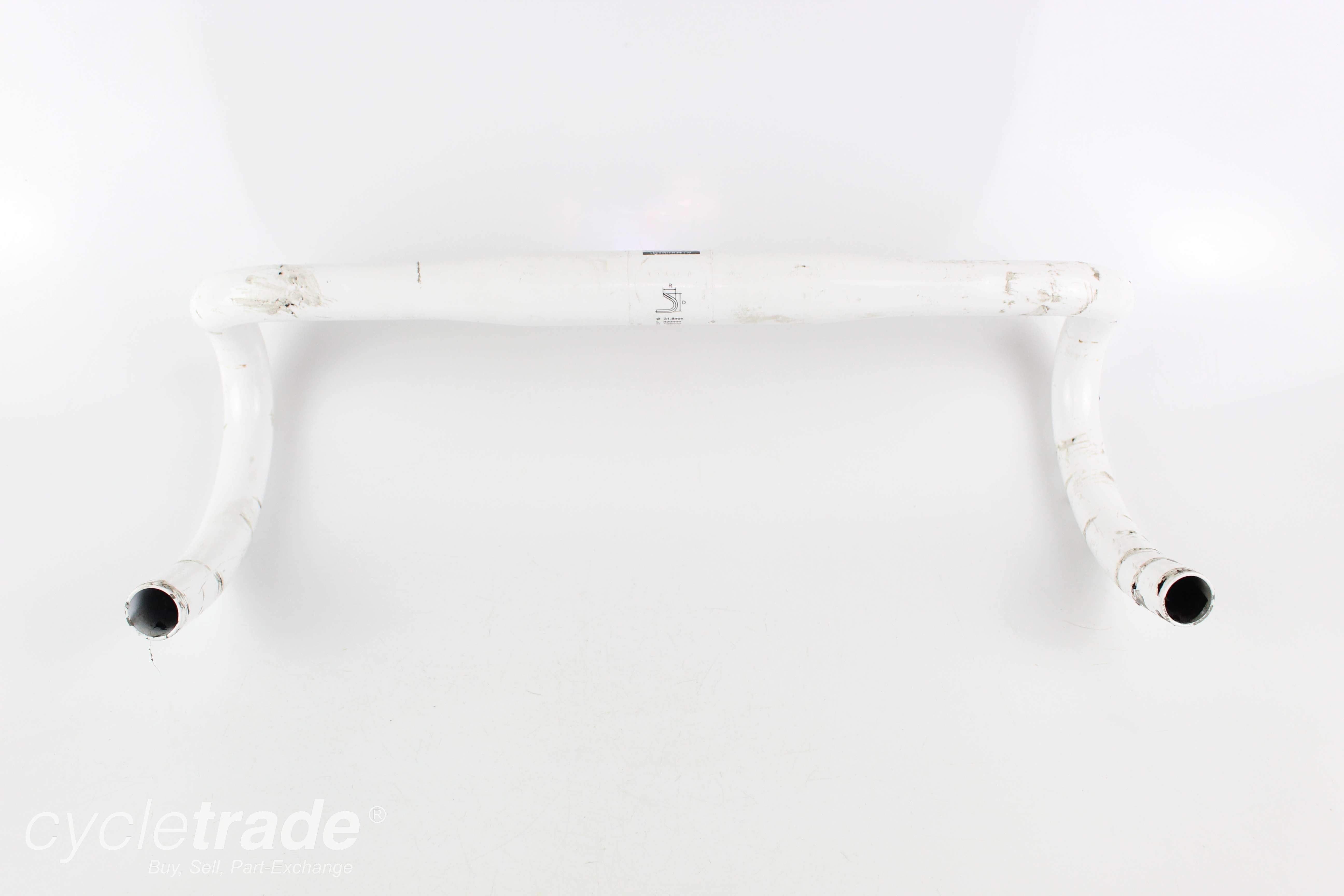 Road Drop Handlebars - ITM White 420mm 31.8mm Clamp - Grade C