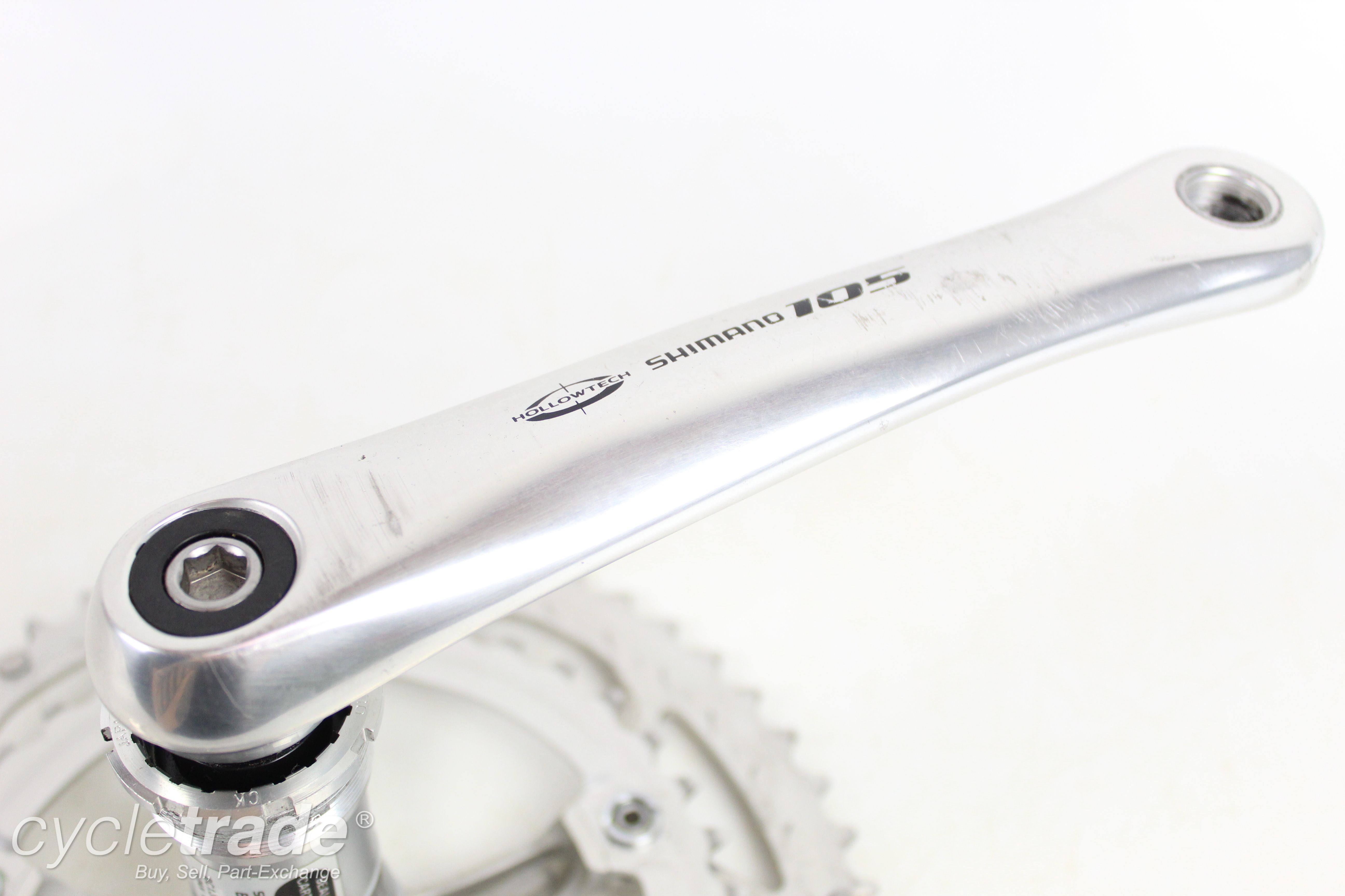 Crankset & BB - Shimano 105, FC-5502/5505, 53/39T 2x10 Speed - Grade B+