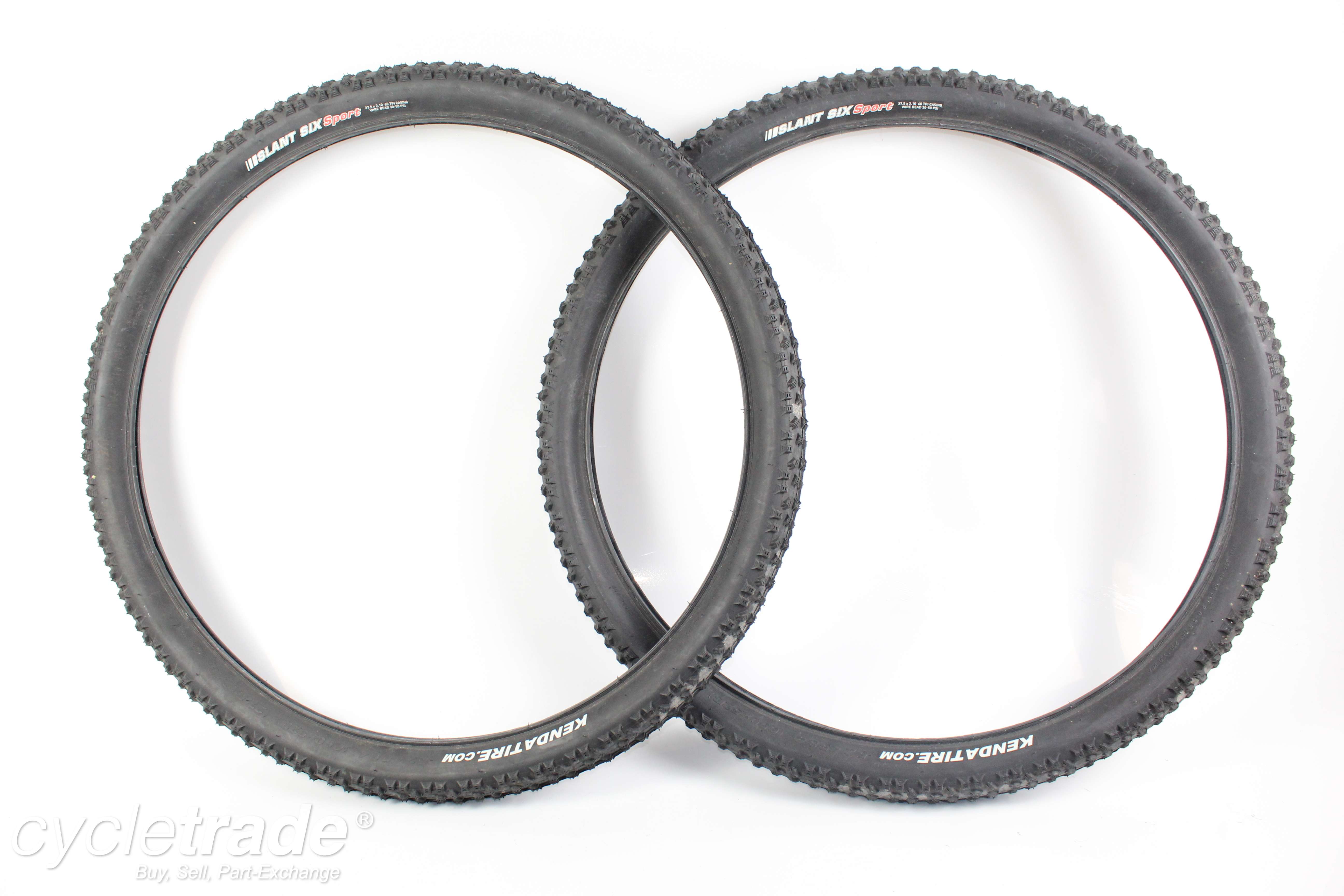 Ex-Demo Tyreset- Kenda Tyre 27.5X2.10 Front and Back- Grade B+