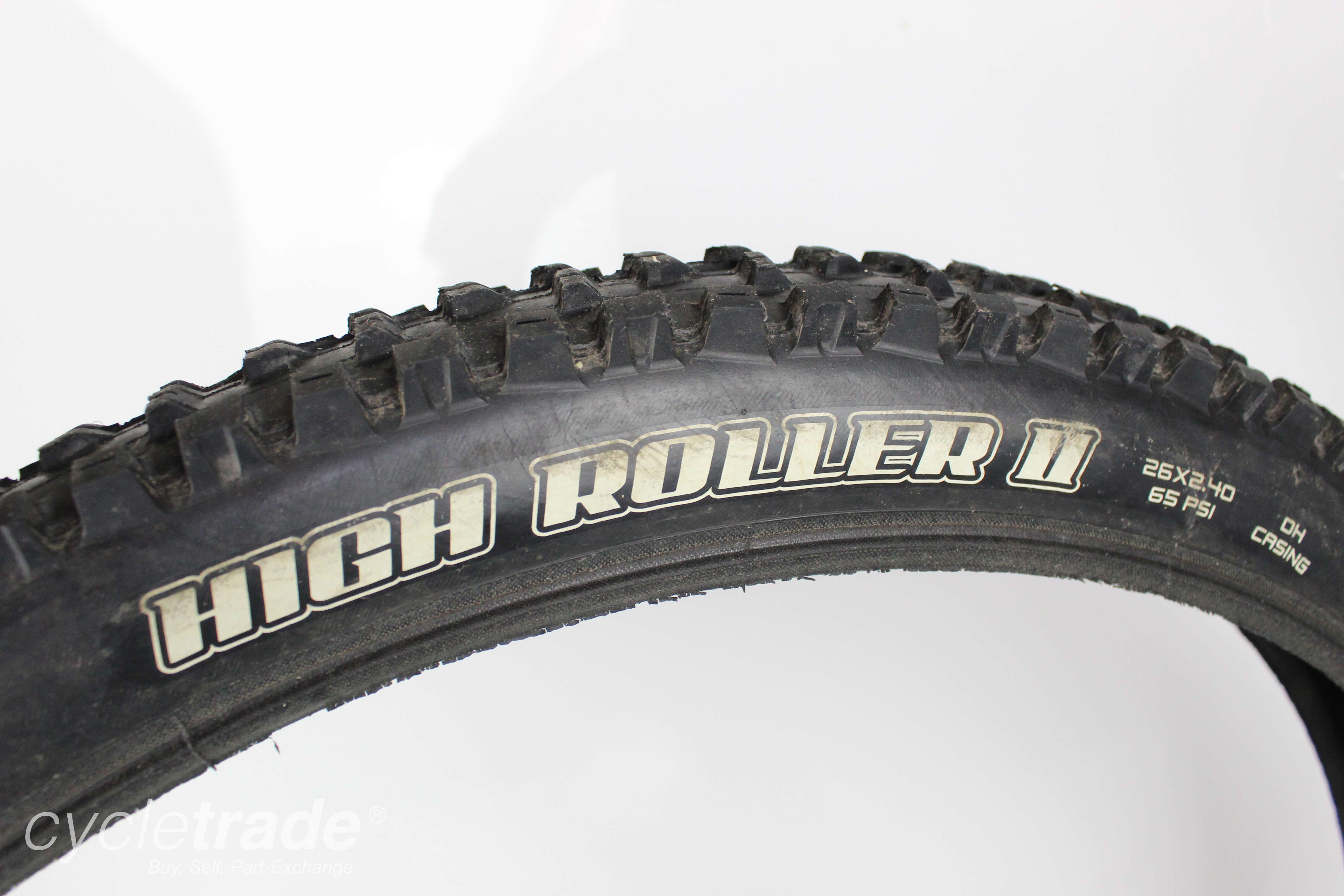 MTB Tyre - Maxxis High Roller II 26 x 2.40" Black Clincher - Grade B+