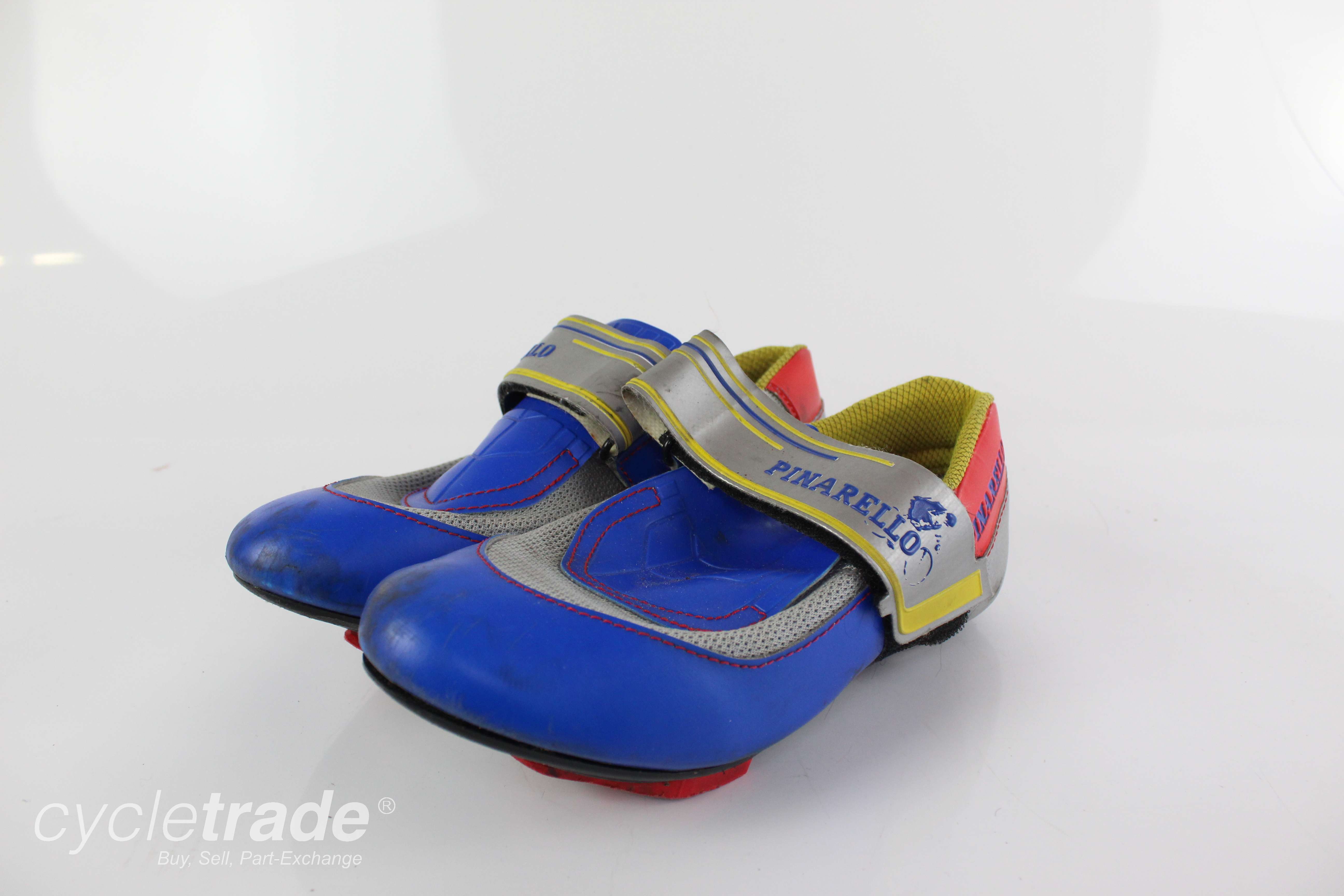 Vintage Cycling Shoes- Pinarello Cycling Shoes Size 8- Grade C+