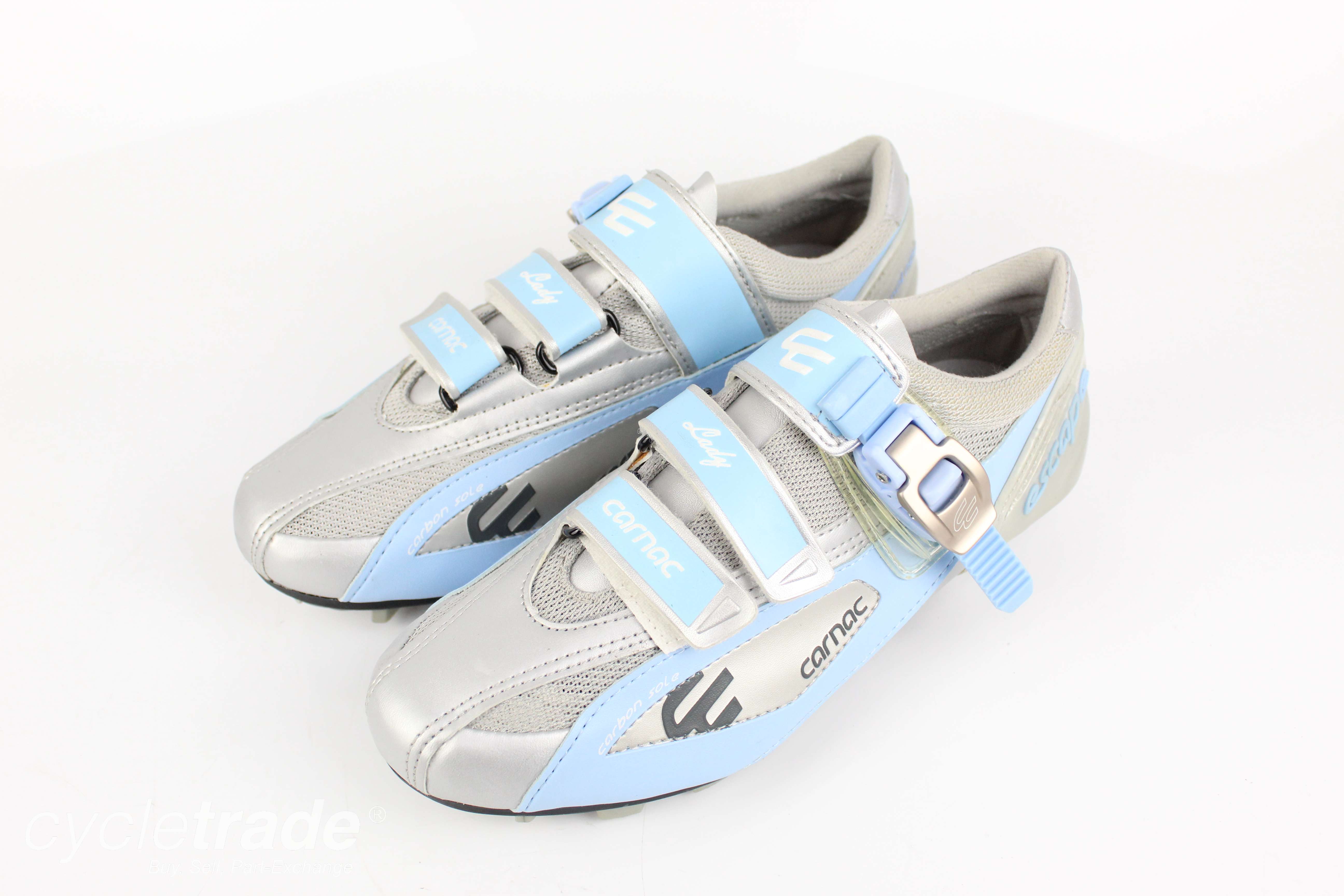 Cycling Shoes- Carnac Escape Women's Silver & Blue UK 5   - Grade A+ NEW