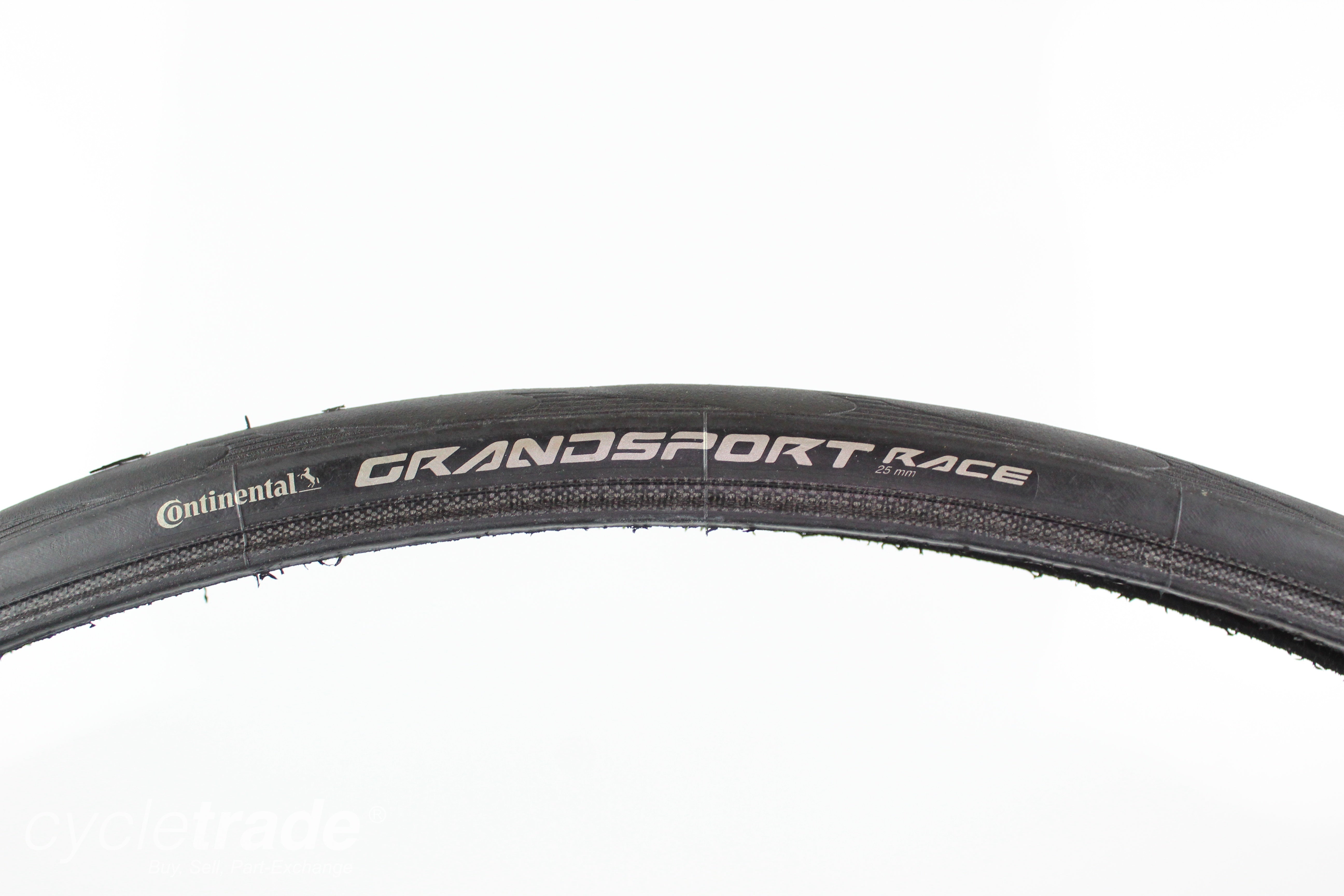 2 x Road Bike Clincher Tyre - Continental Grand Sport Race PureGrip 700 x 25c - Grade A-