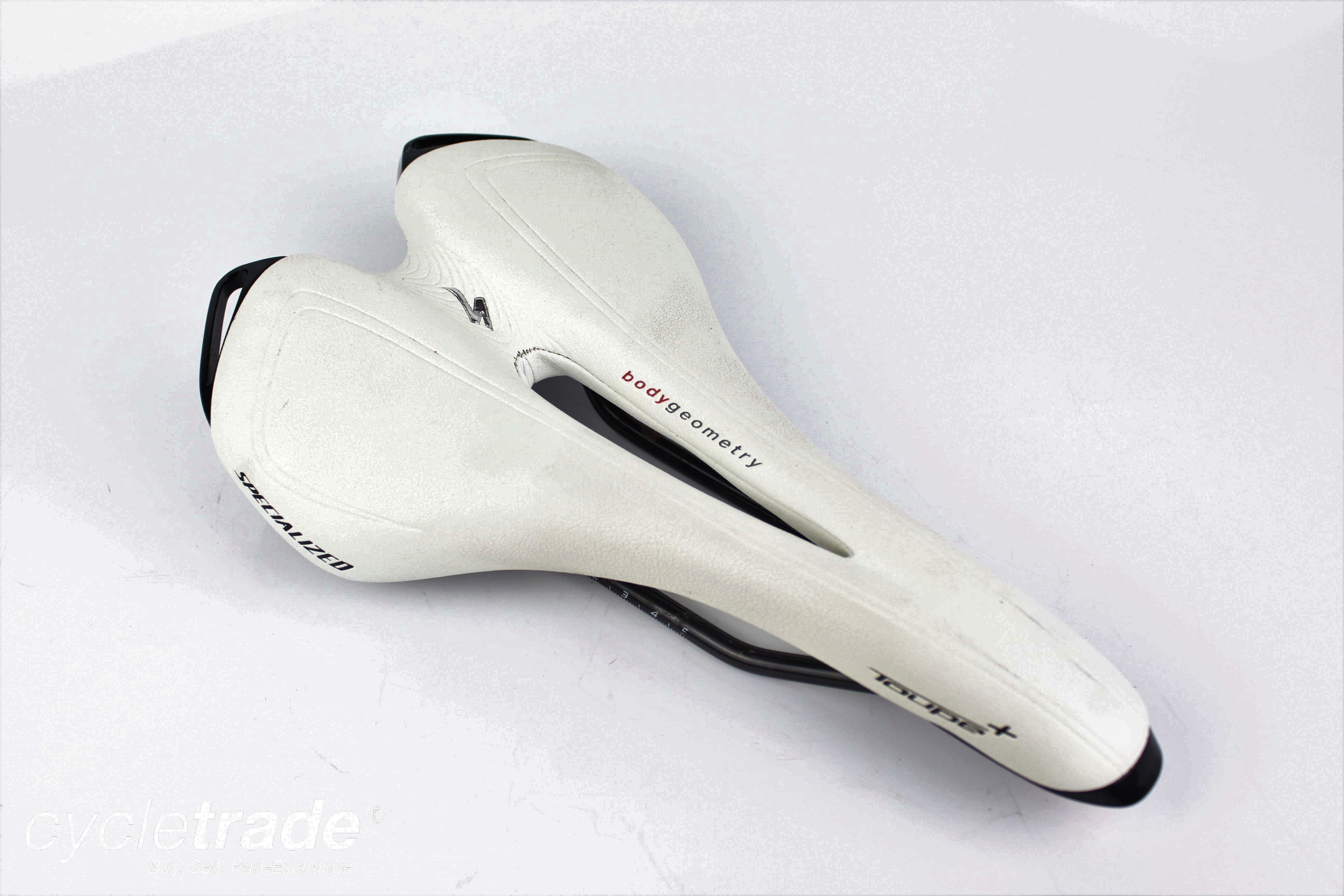 Road Saddle- Specialized Toupe Plus 148x275mm White & Black- Grade B