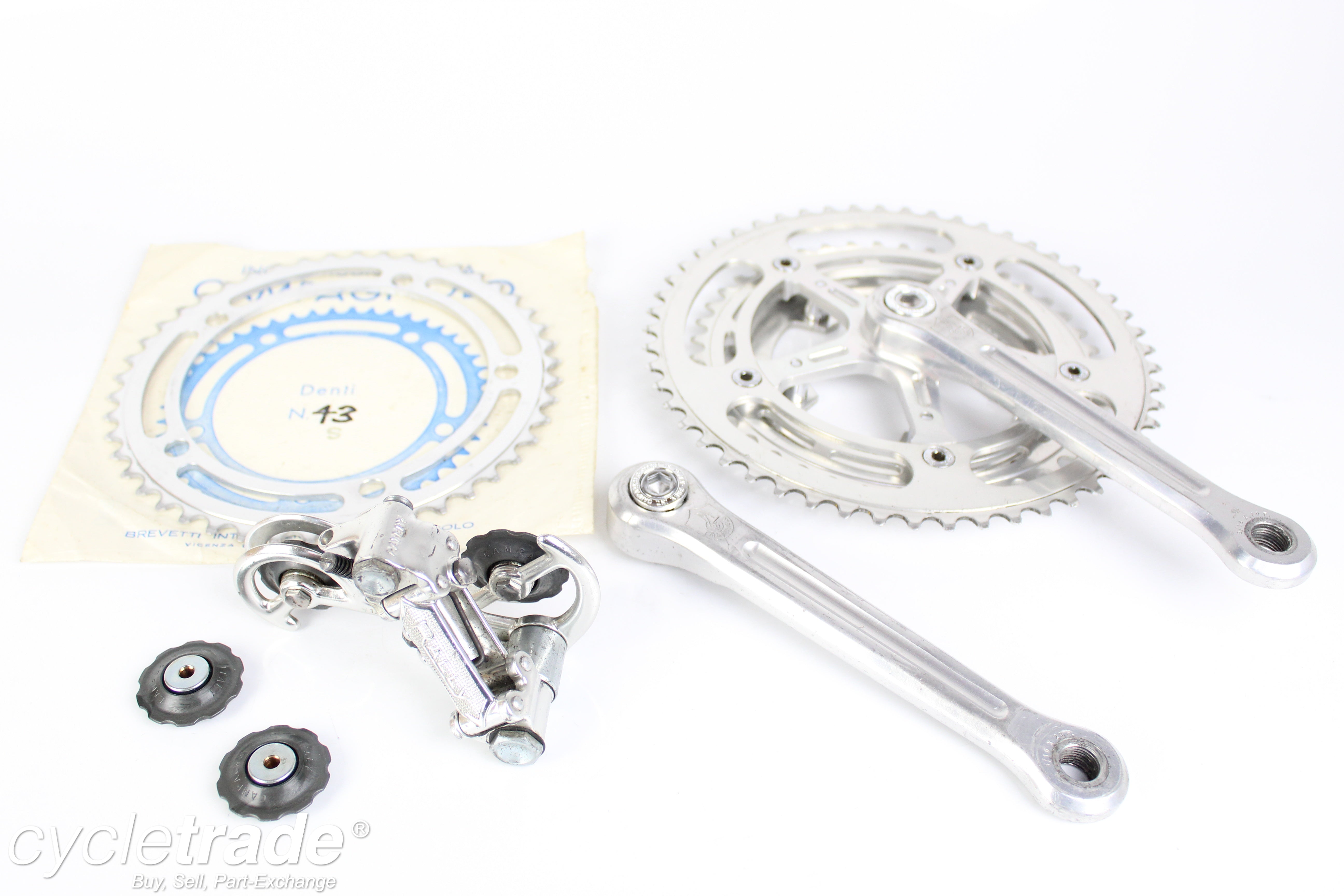 Vintage Campagnolo Nuovo Record Triple Crankset 2nd Gen Rally