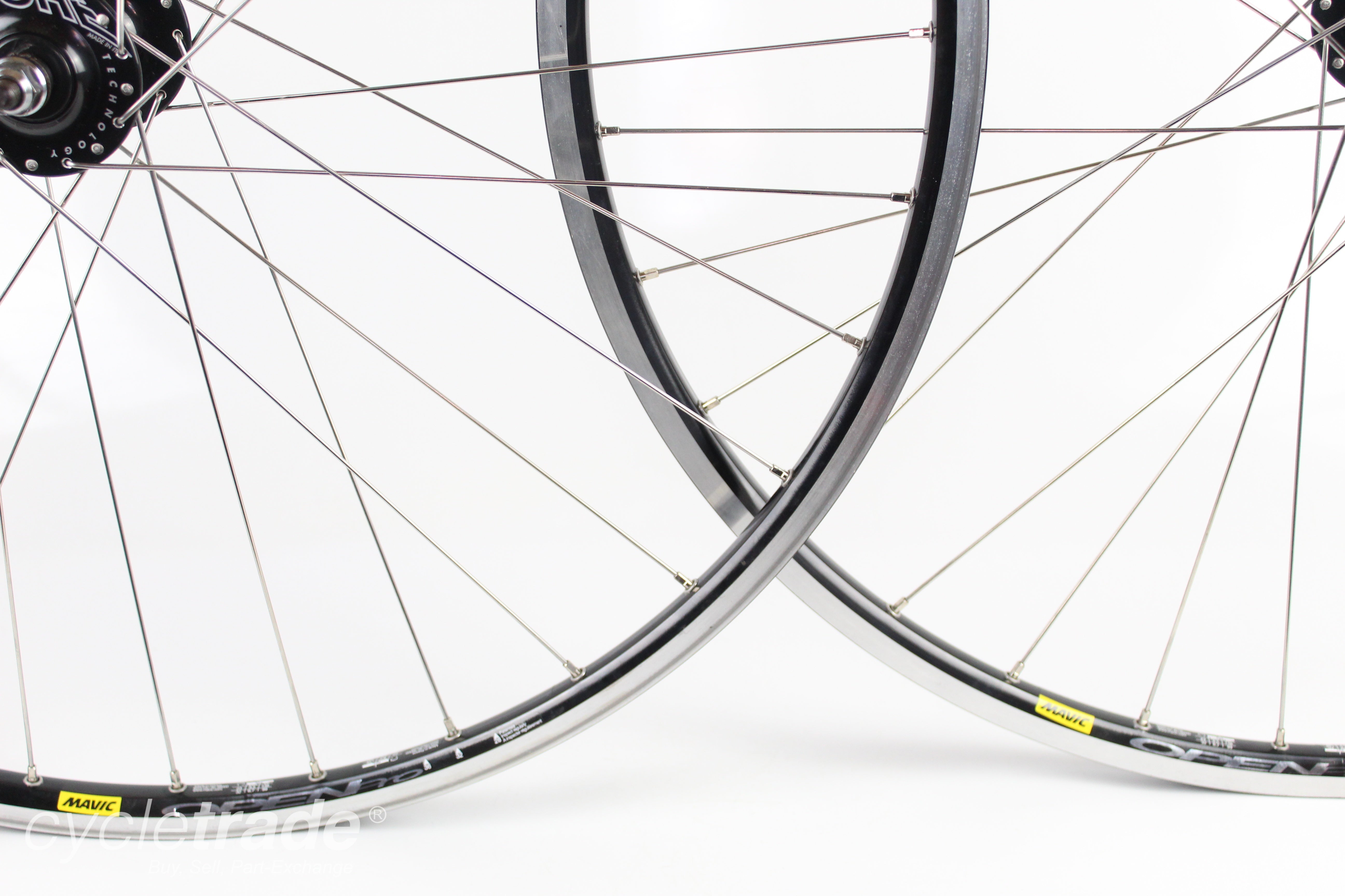 700c Single Speed Wheelset - Mavic Open pro & Miche Primato Pista hubs - Grade A