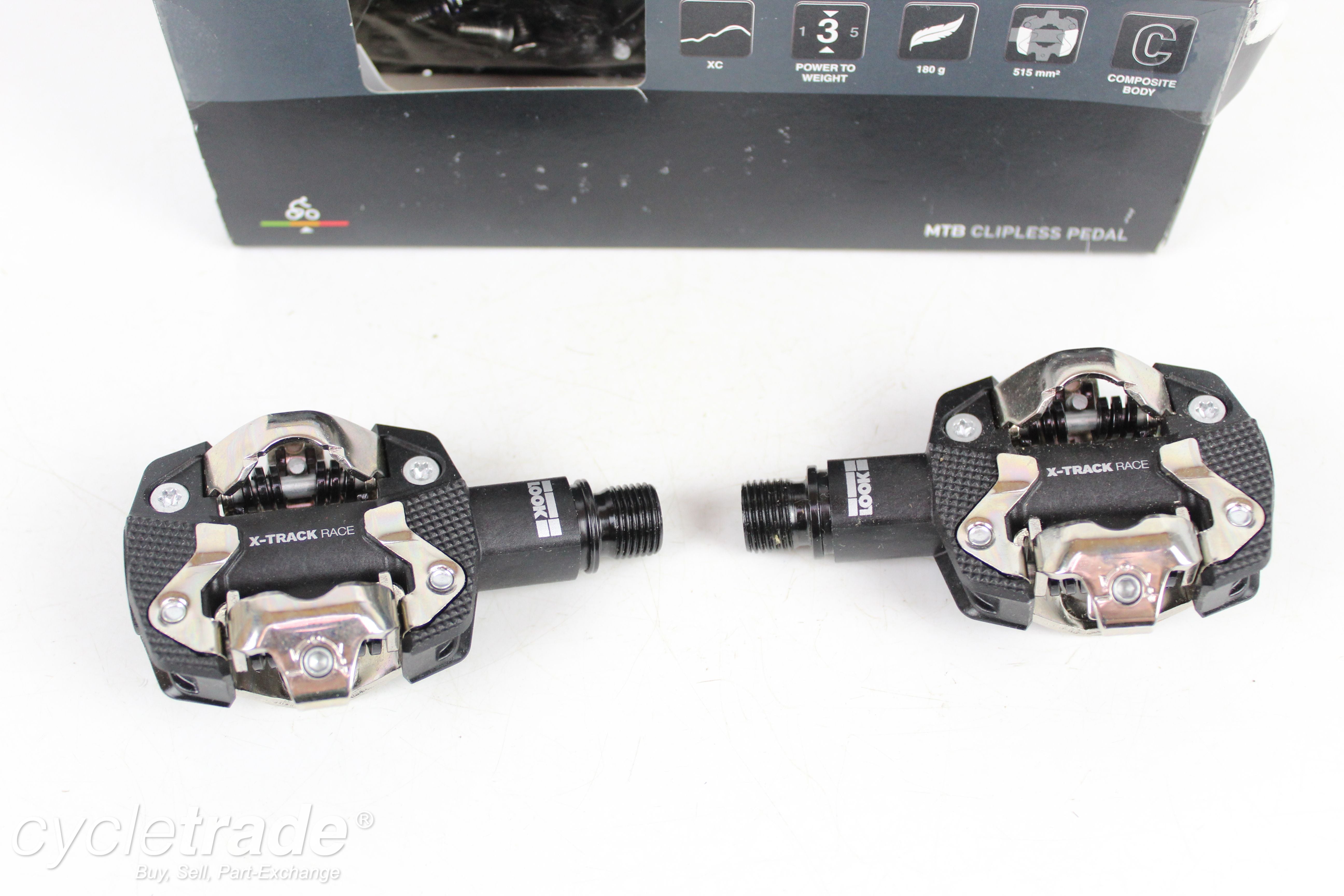 MTB Clipless Pedals - Look X-Track Race - Grade A+ (New)