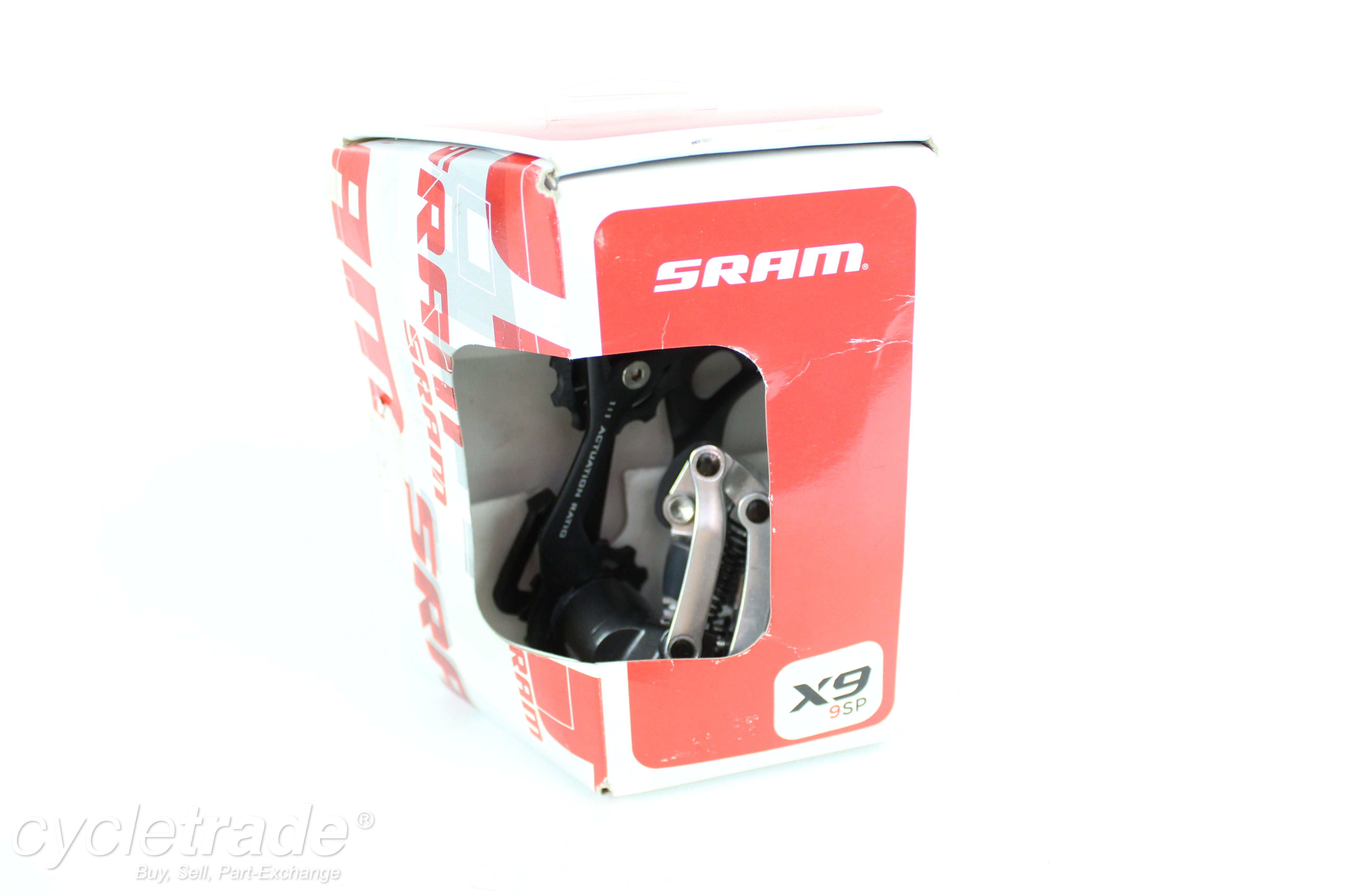 Rear Derailleur - SRAM X-9, 9 Speed Medium Cage - Grade A+ (New)