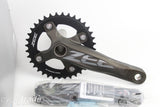 Crankset - Shimano Zee, FC-M640, 36T 1x10s 170mm Black - Grade A+ (New)