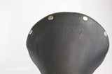 Vintage Leather Saddle, and Seatpost - Wrights Saddle 155x282mm Black - Grade B