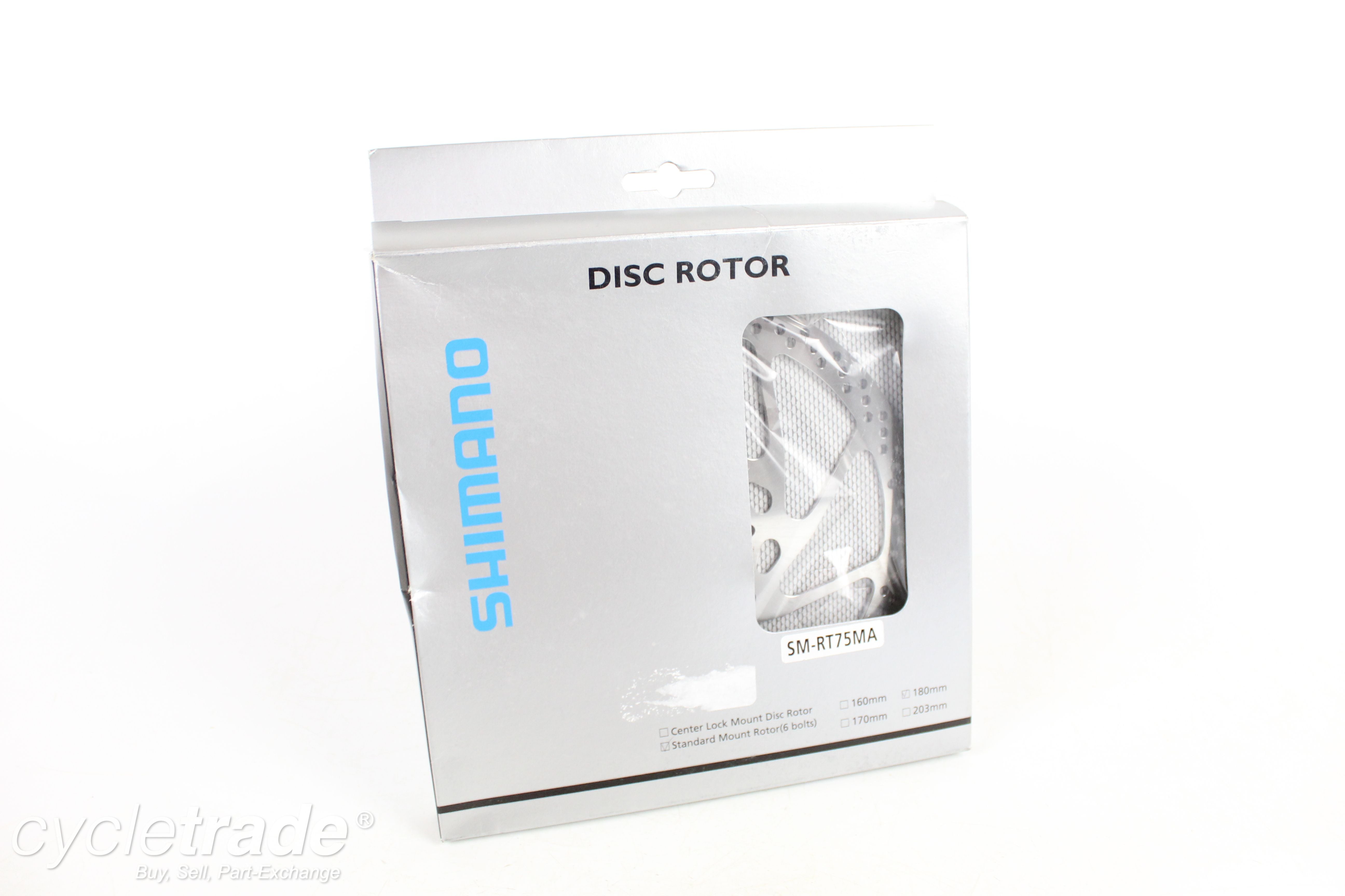 Disc Rotor - Shimano Deore XT, SM-RT75, (180)/(160mm) - Grade A+ (New)