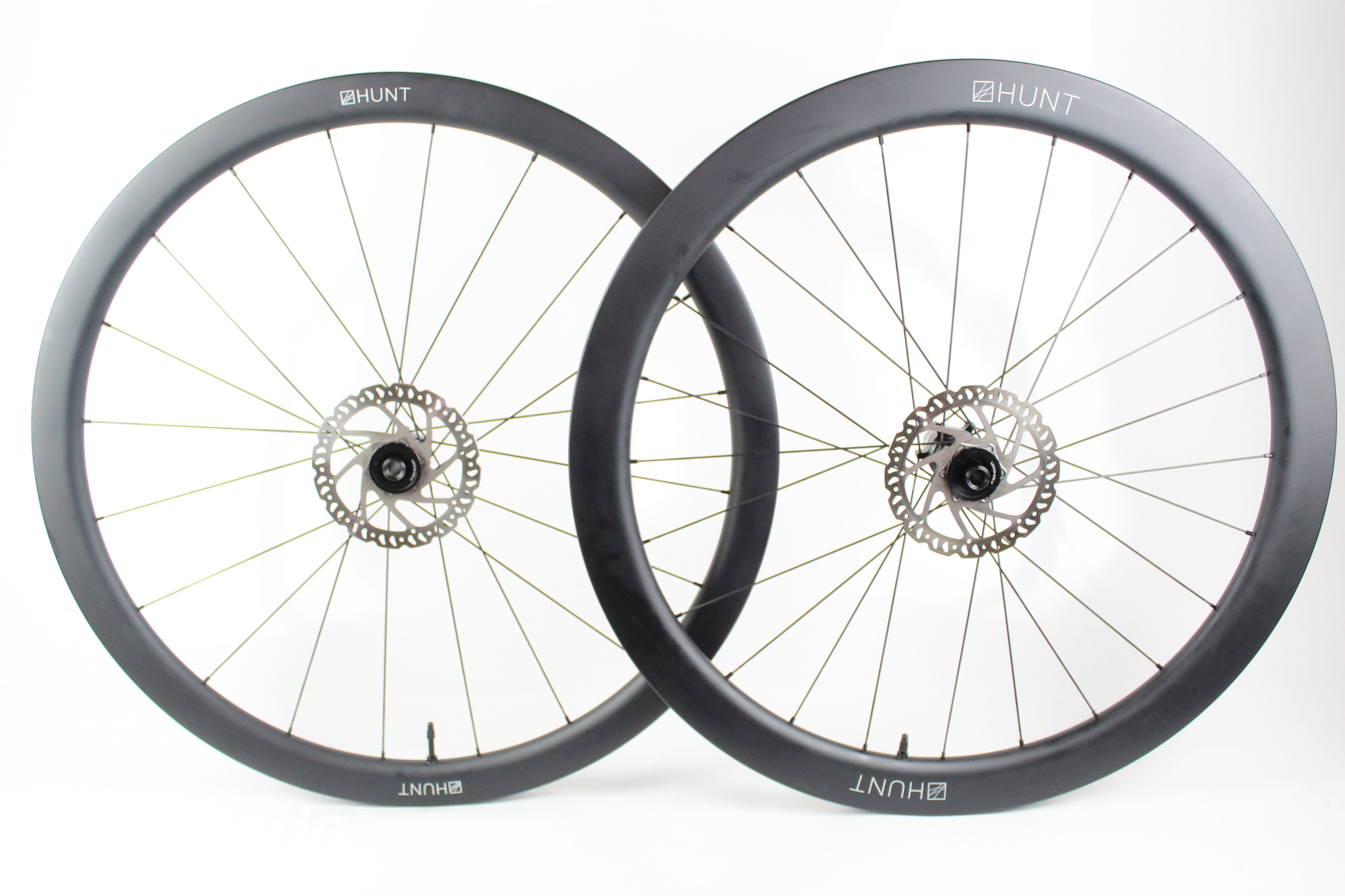 700c Road Disc Wheelset - Hunt 40/50 Carbon Aero 11 Speed - Grade A