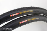 Road Bike Tyres PAIR - 2 x Kenda Kontender 700x25c Black Clincher - Grade A