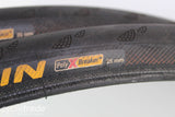 Road Bike Tyres PAIR - 2 x Continental Gatorskin 700x25c Black Clincher - Grade B+