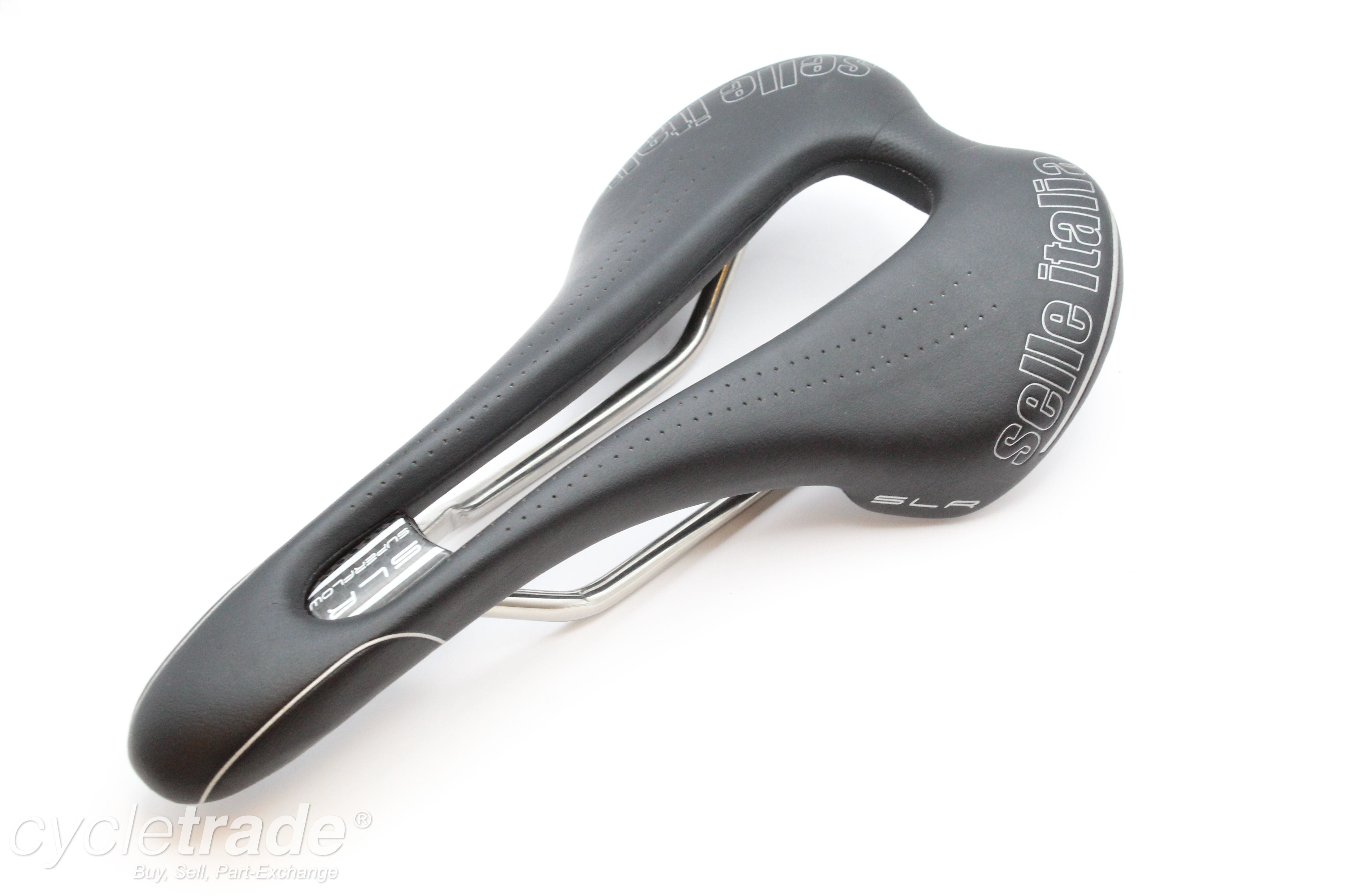 thumbnail image 2 of Selle Italia SLR Carbon Fiber SuperFlow Saddle – 274x145mm, 123g, Road & Gravel 2 of 6