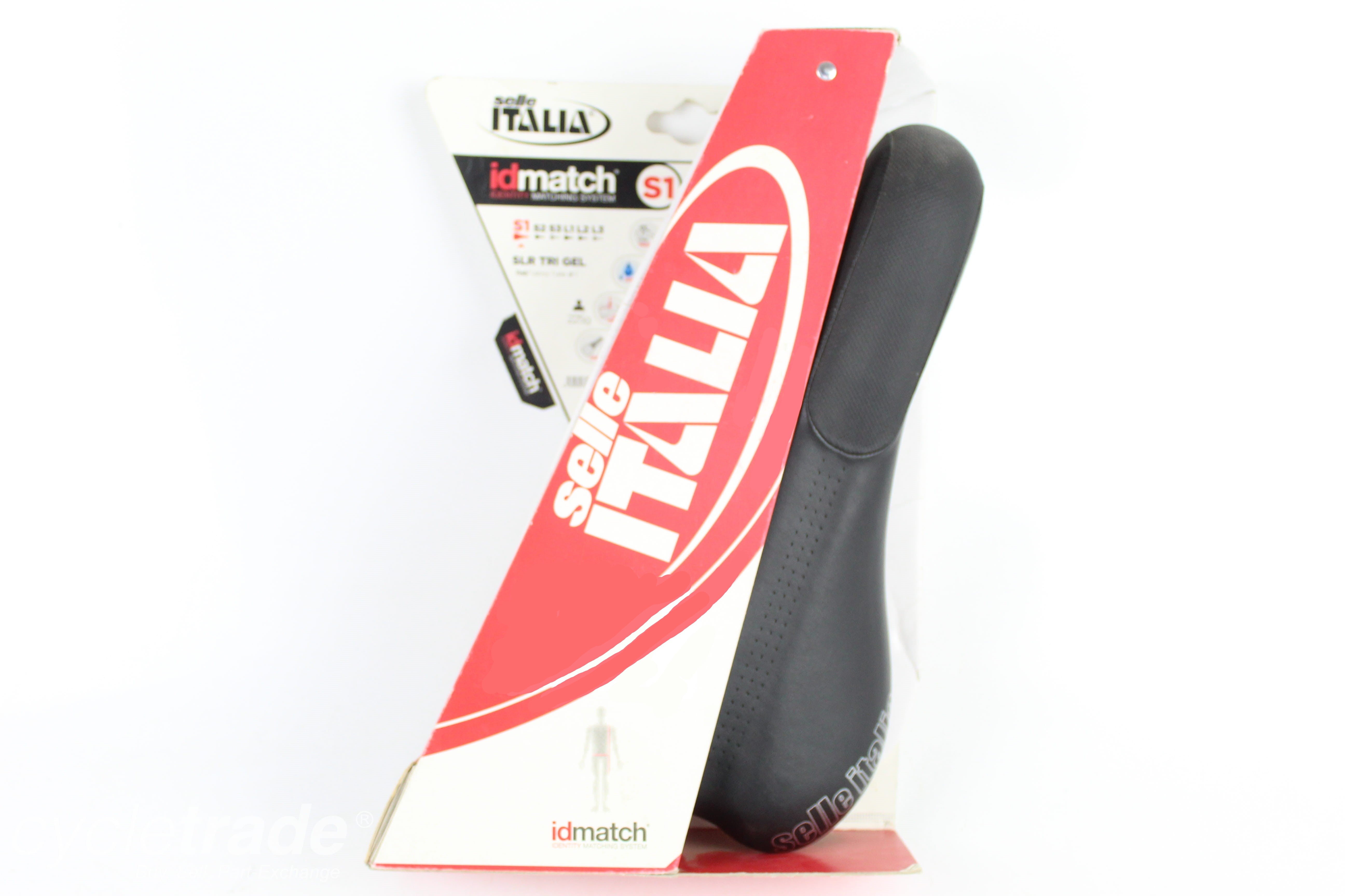 Saddle - Selle Italia SLR Tri Gel, 260 x 120mm Black - Grade A+ (New)