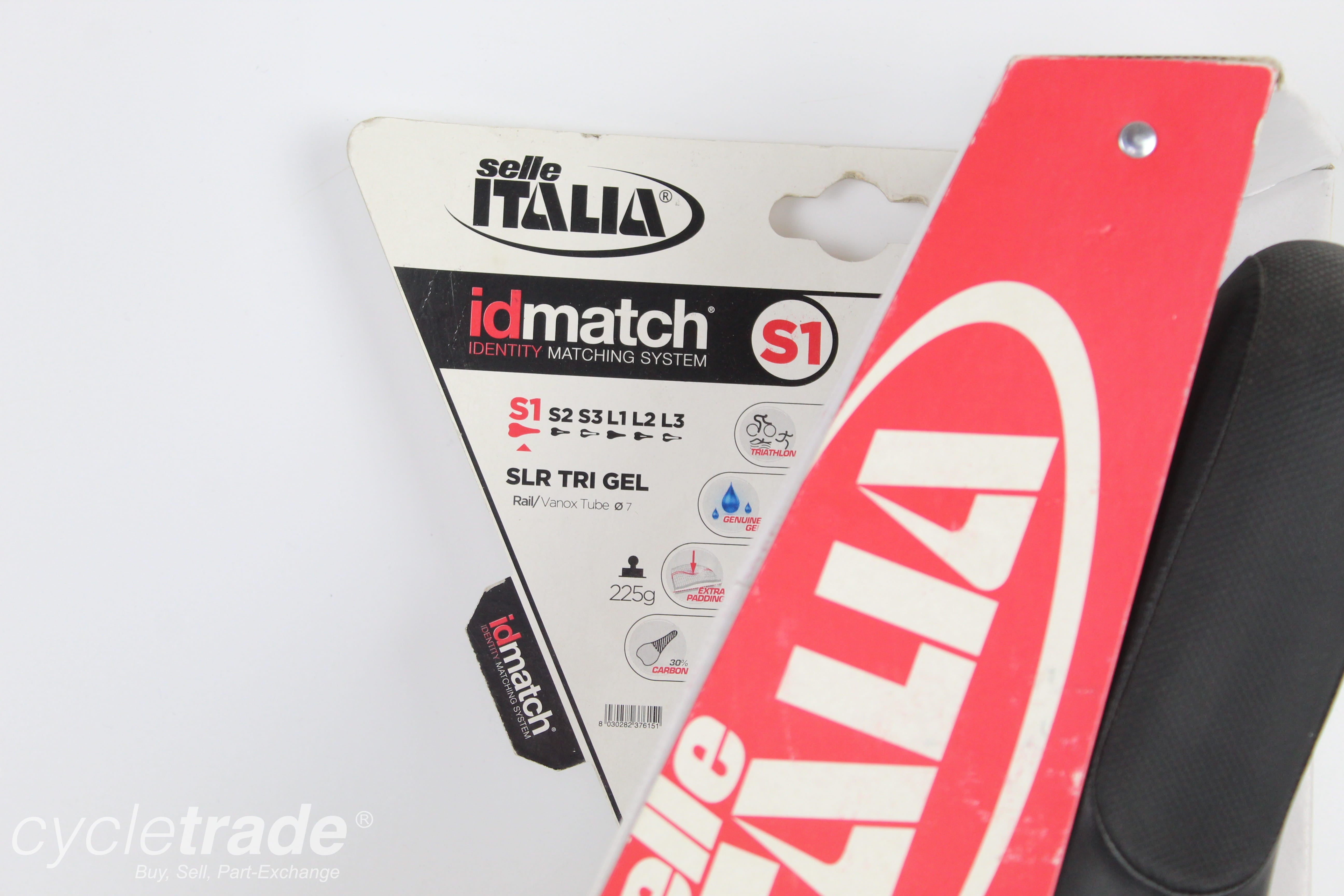 Saddle - Selle Italia SLR Tri Gel, 260 x 120mm Black - Grade A+ (New)